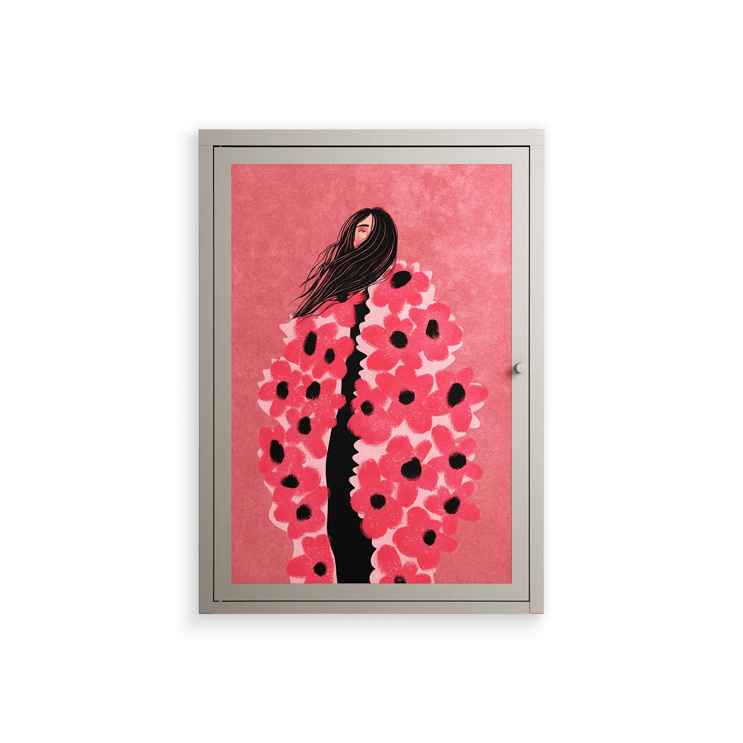Covered in Flowers - Wall Cabinet - Raissa Oltmanns - Pebble - Overlay Metal