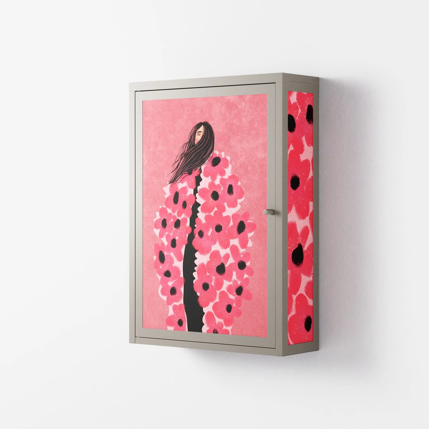 Covered in Flowers - Wall Cabinet - Raissa Oltmanns - Pebble - Overlay Metal - Image 2