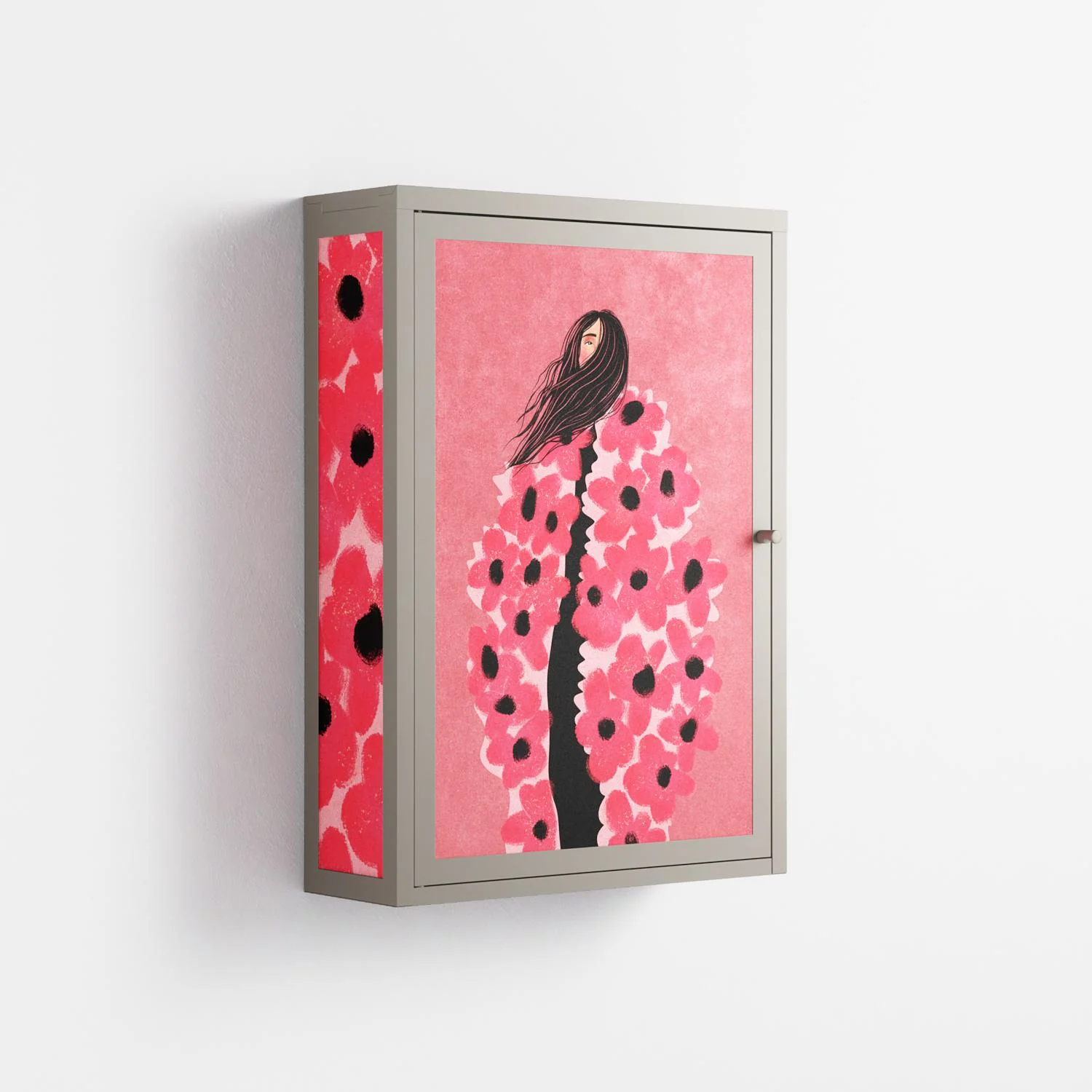 Covered in Flowers - Wall Cabinet - Raissa Oltmanns - Pebble - Overlay Metal - Image 4