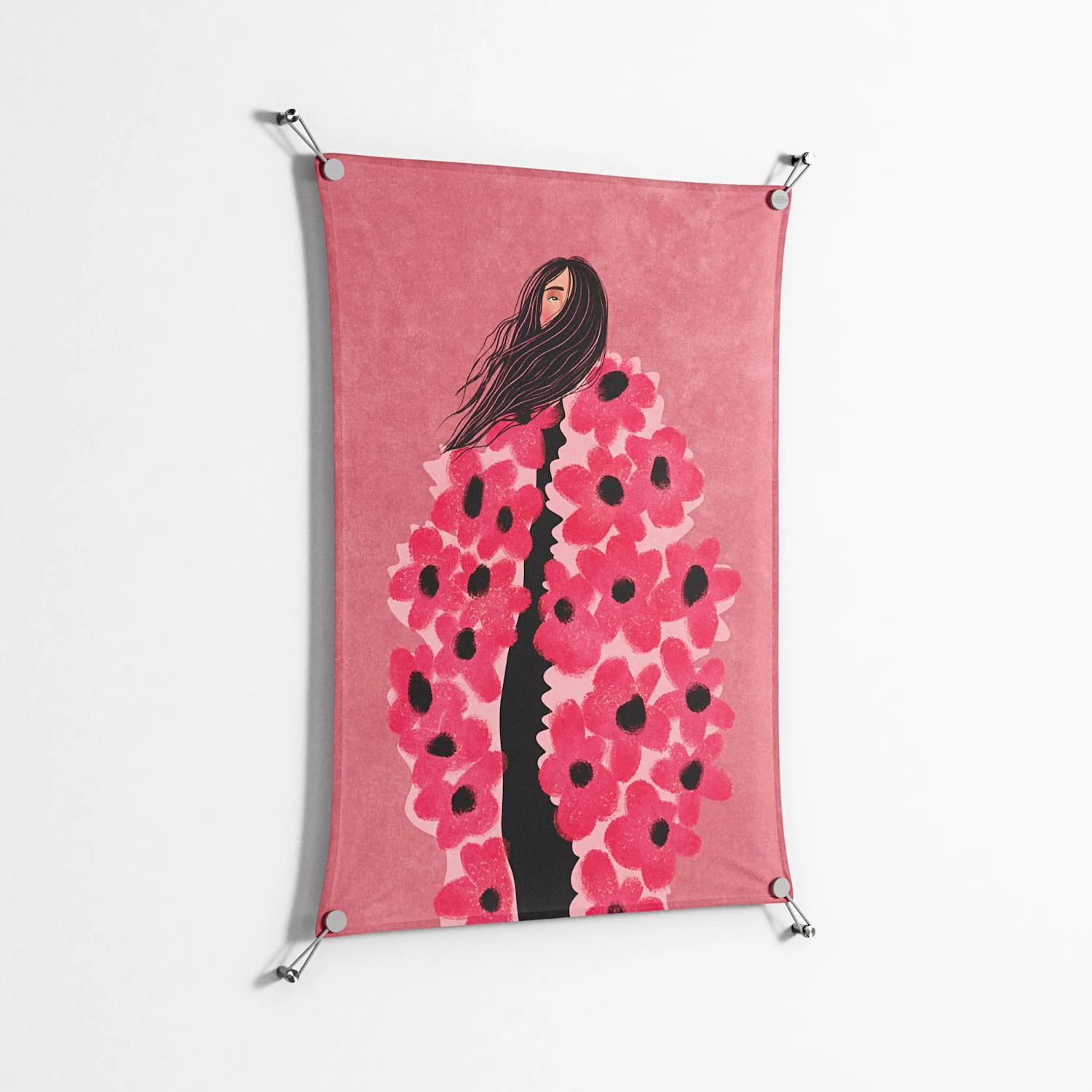 Covered in Flowers - Work On Wall - Raissa Oltmanns - Silver - 70 x 100 cm - Image 2