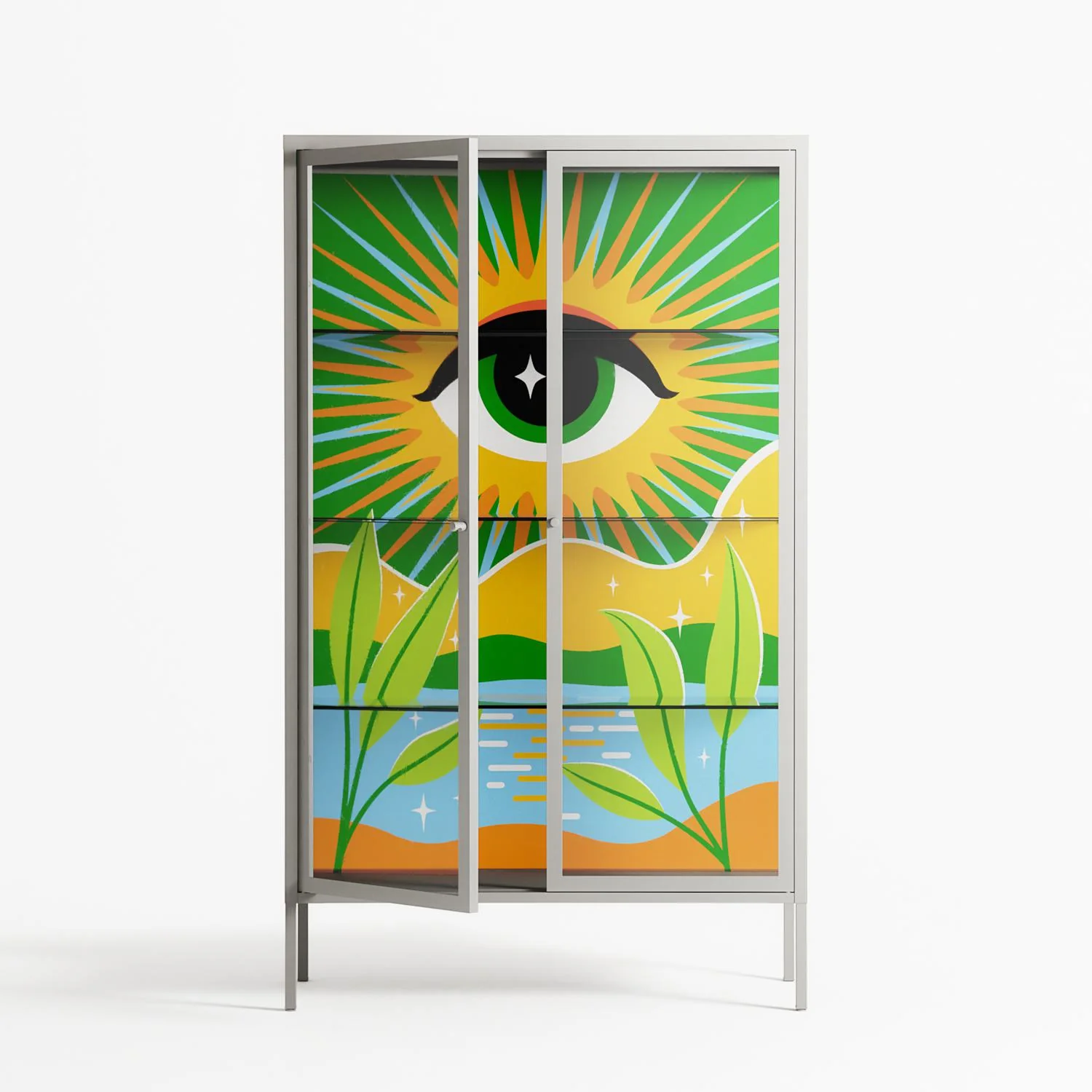 Curiosity - Cabinet - Heather Zhou - Chalk - Clear glass - Image 2