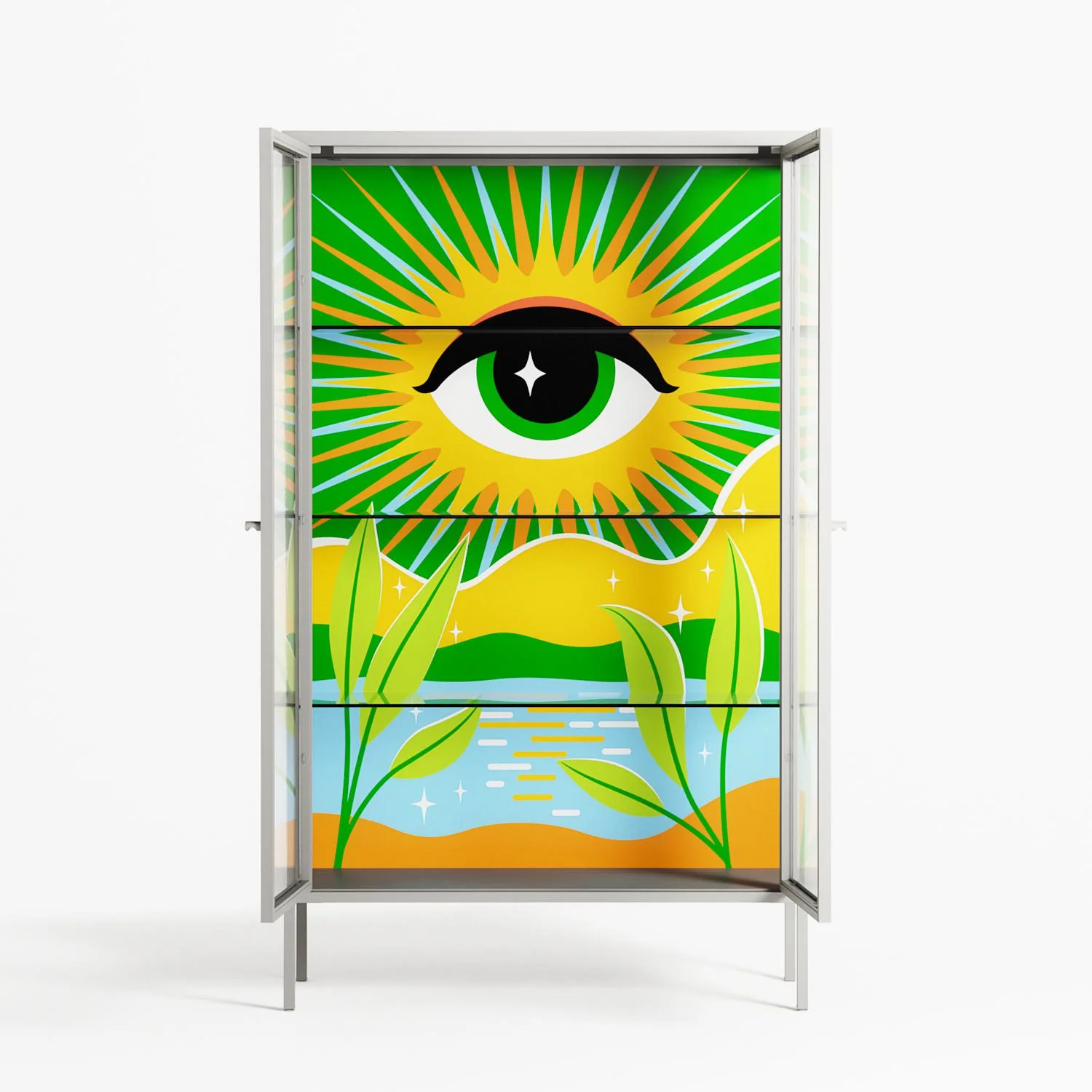 Curiosity - Cabinet - Heather Zhou - Chalk - Clear glass - Image 3