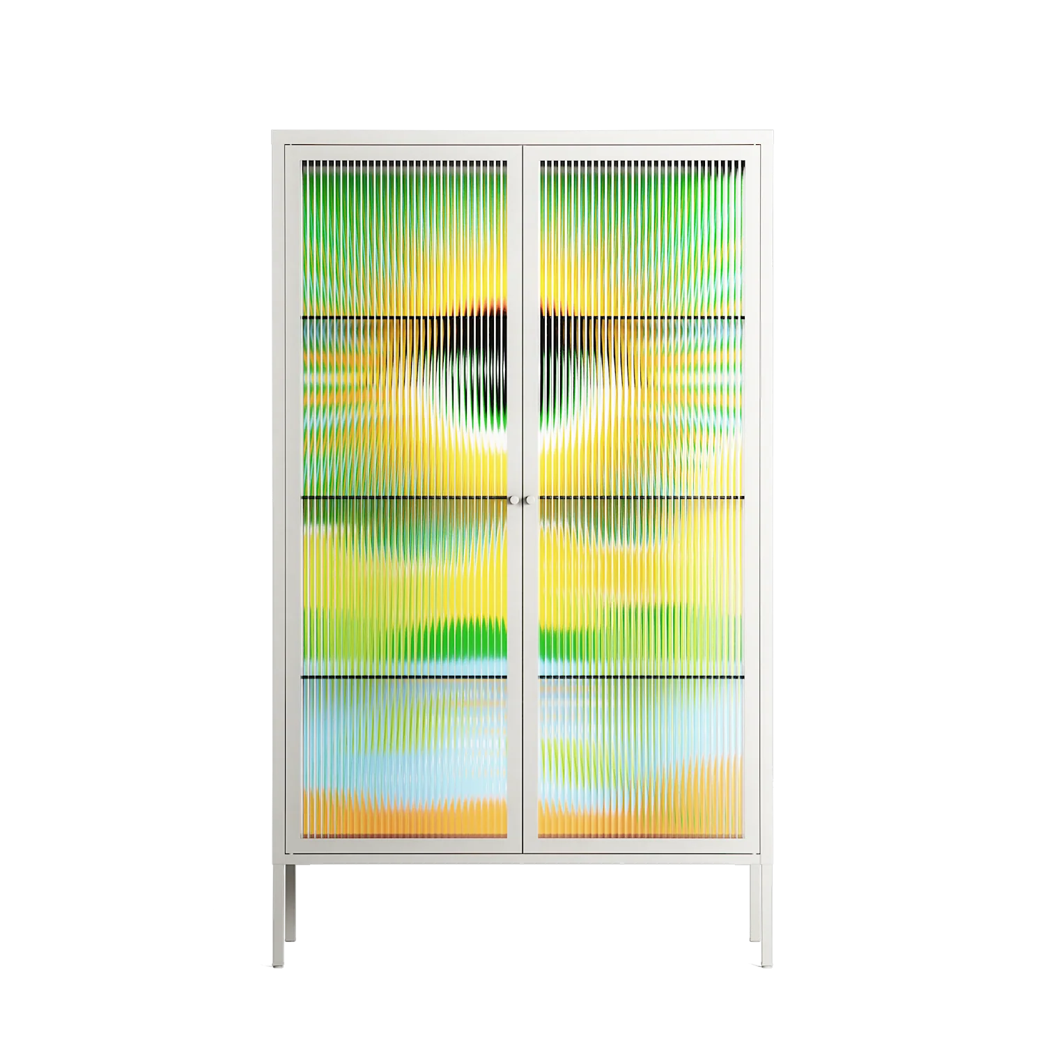 Curiosity - Cabinet - Heather Zhou - Chalk - Reeded glass