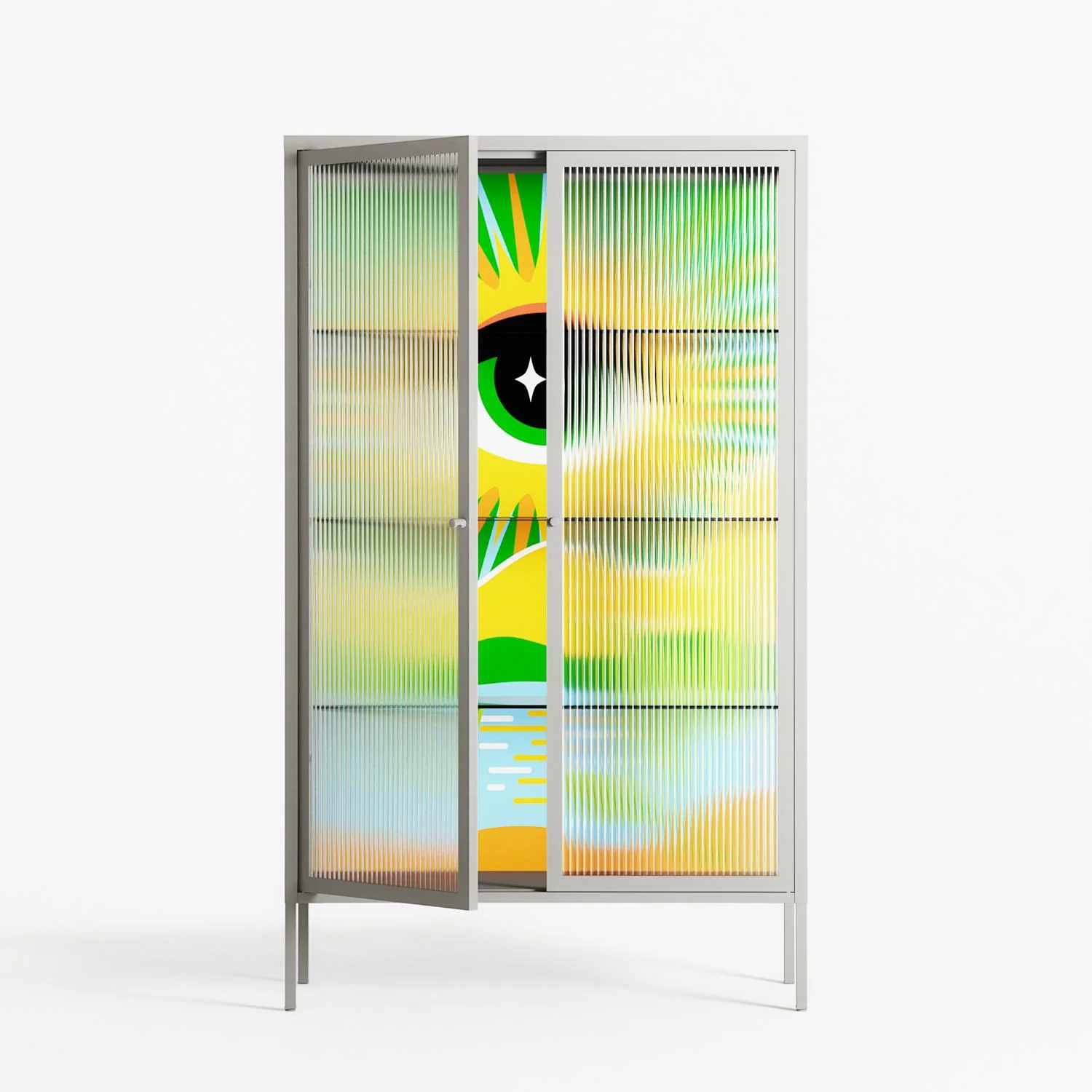 Curiosity - Cabinet - Heather Zhou - Chalk - Reeded glass - Image 2