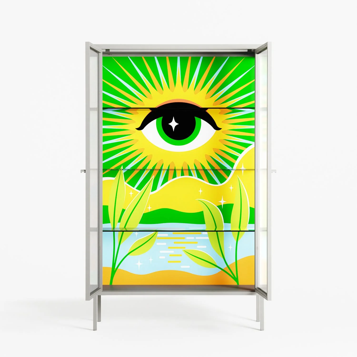 Curiosity - Cabinet - Heather Zhou - Chalk - Reeded glass - Image 3