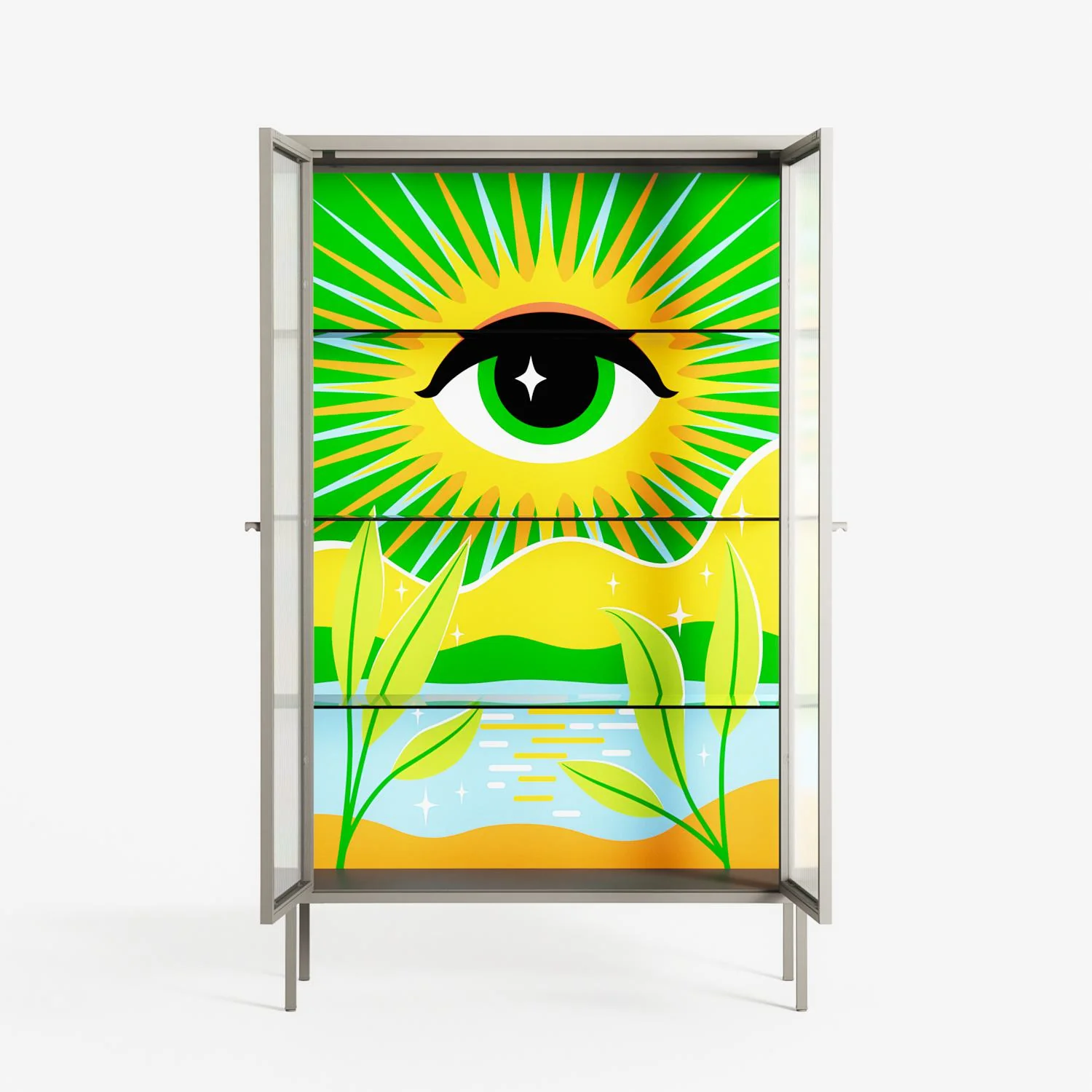 Curiosity - Cabinet - Heather Zhou - Pebble - Reeded glass - Image 3