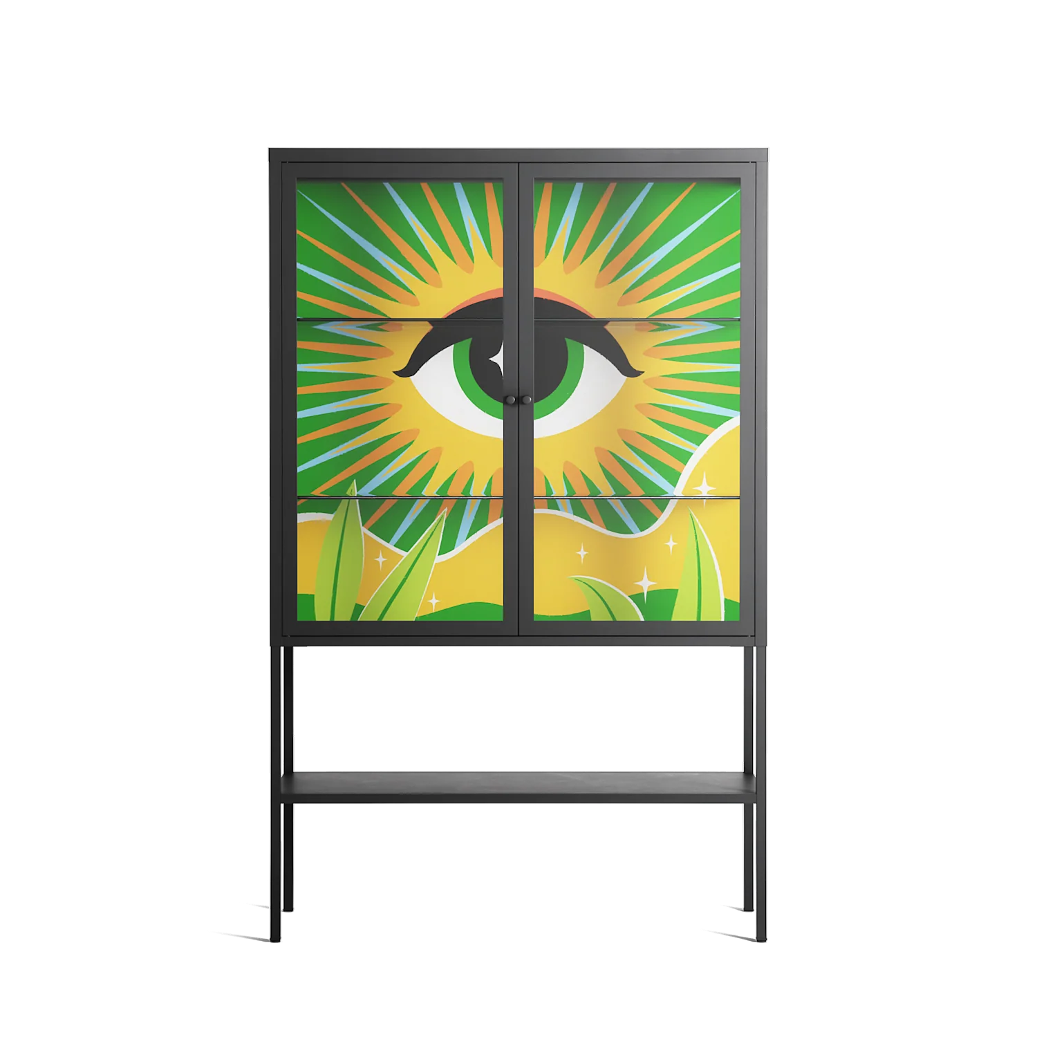 Curiosity - Loft Cabinet - Heather Zhou - Antracite - Clear glass