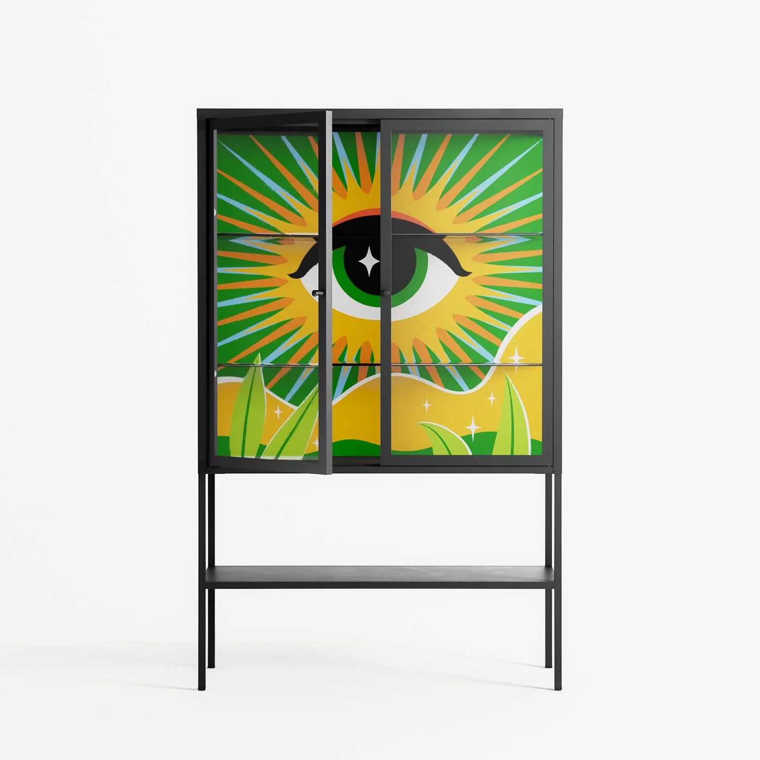 Curiosity - Loft Cabinet - Heather Zhou - Antracite - Clear glass - Image 2