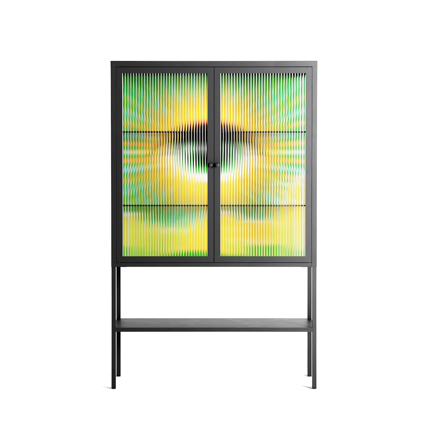 Curiosity - Loft Cabinet - Heather Zhou - Antracite - Reeded glass
