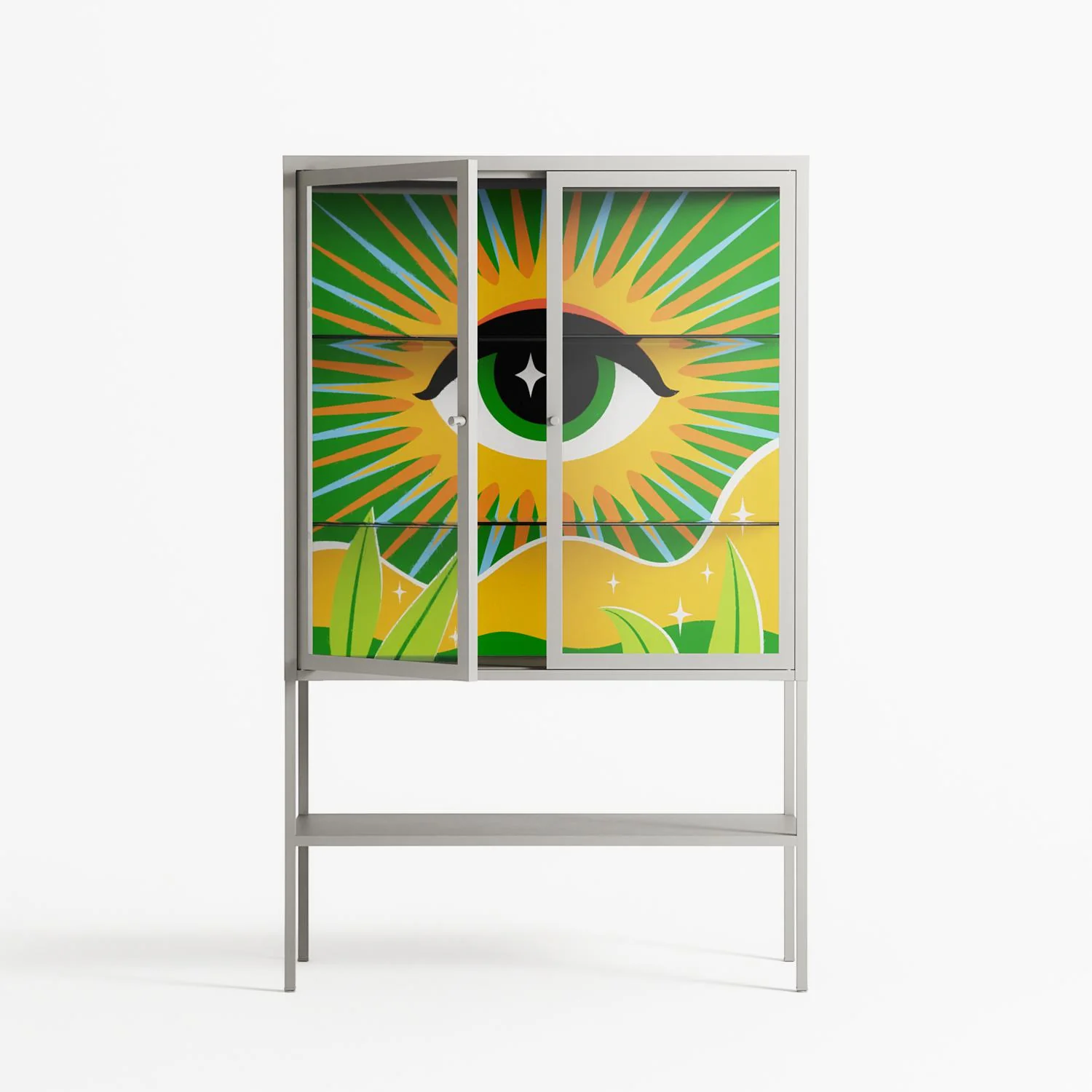 Curiosity - Loft Cabinet - Heather Zhou - Chalk - Clear glass - Image 2