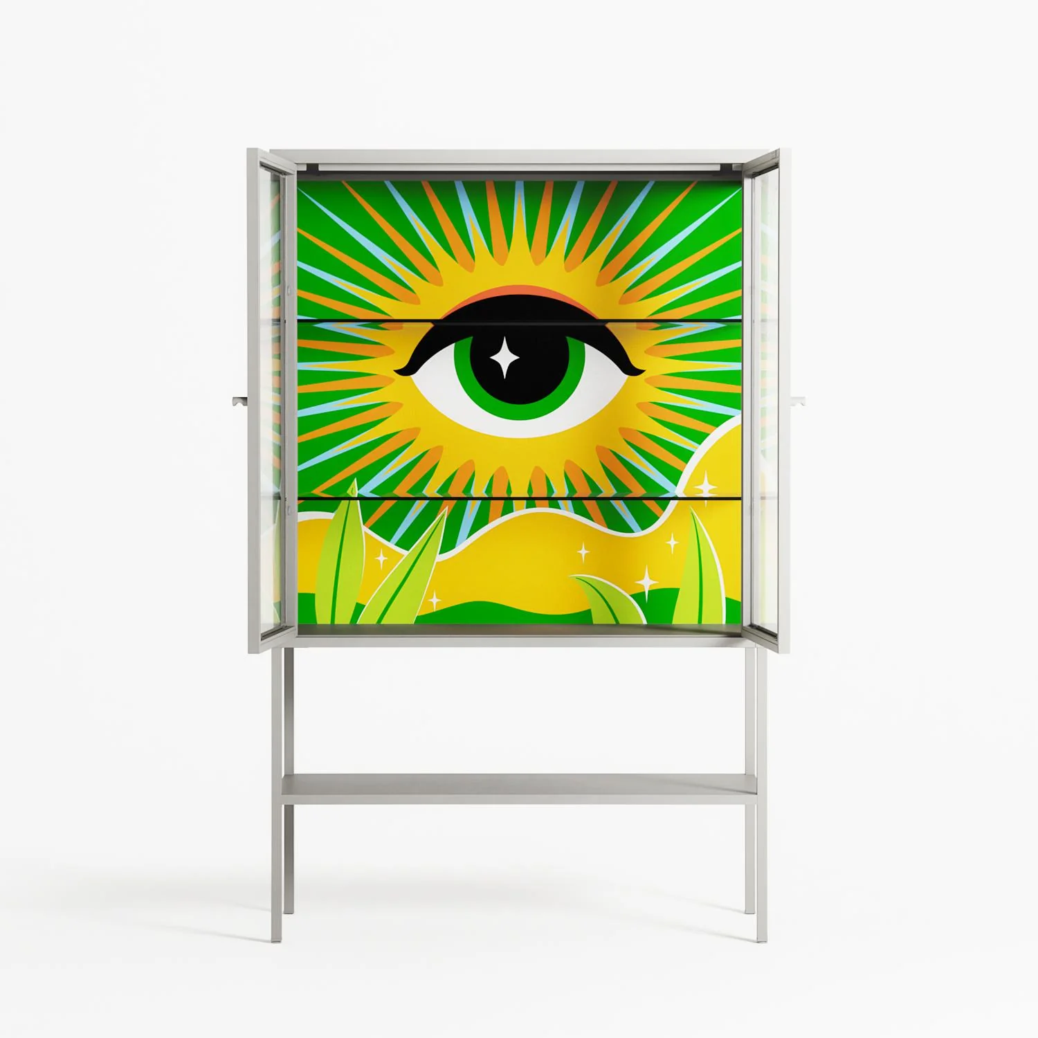 Curiosity - Loft Cabinet - Heather Zhou - Chalk - Clear glass - Image 3