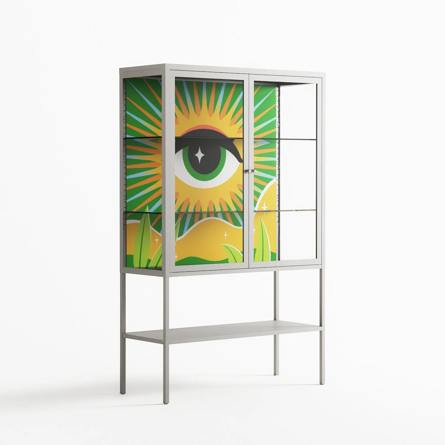 Curiosity - Loft Cabinet - Heather Zhou - Chalk - Clear glass - Image 4