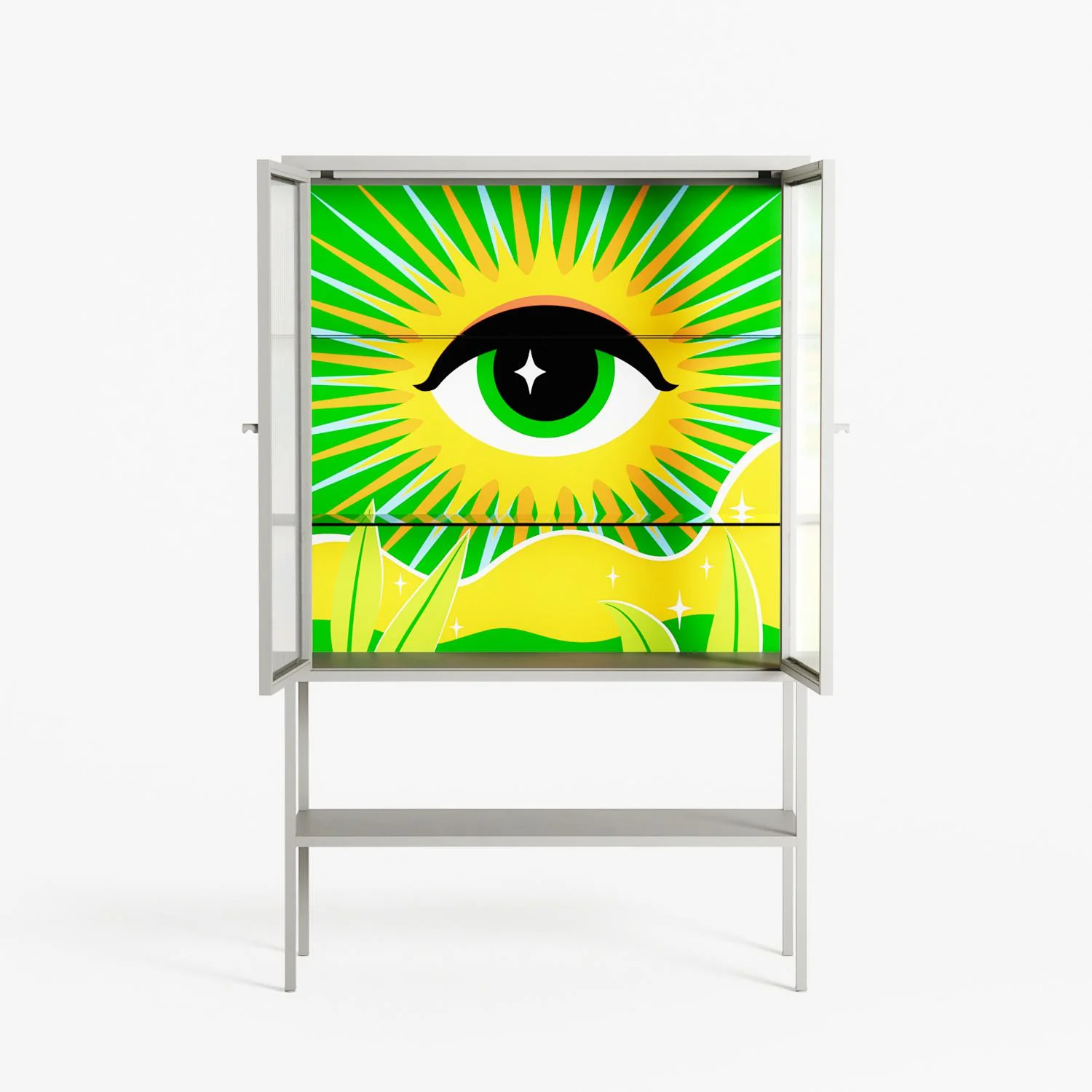 Curiosity - Loft Cabinet - Heather Zhou - Chalk - Reeded glass - Image 3