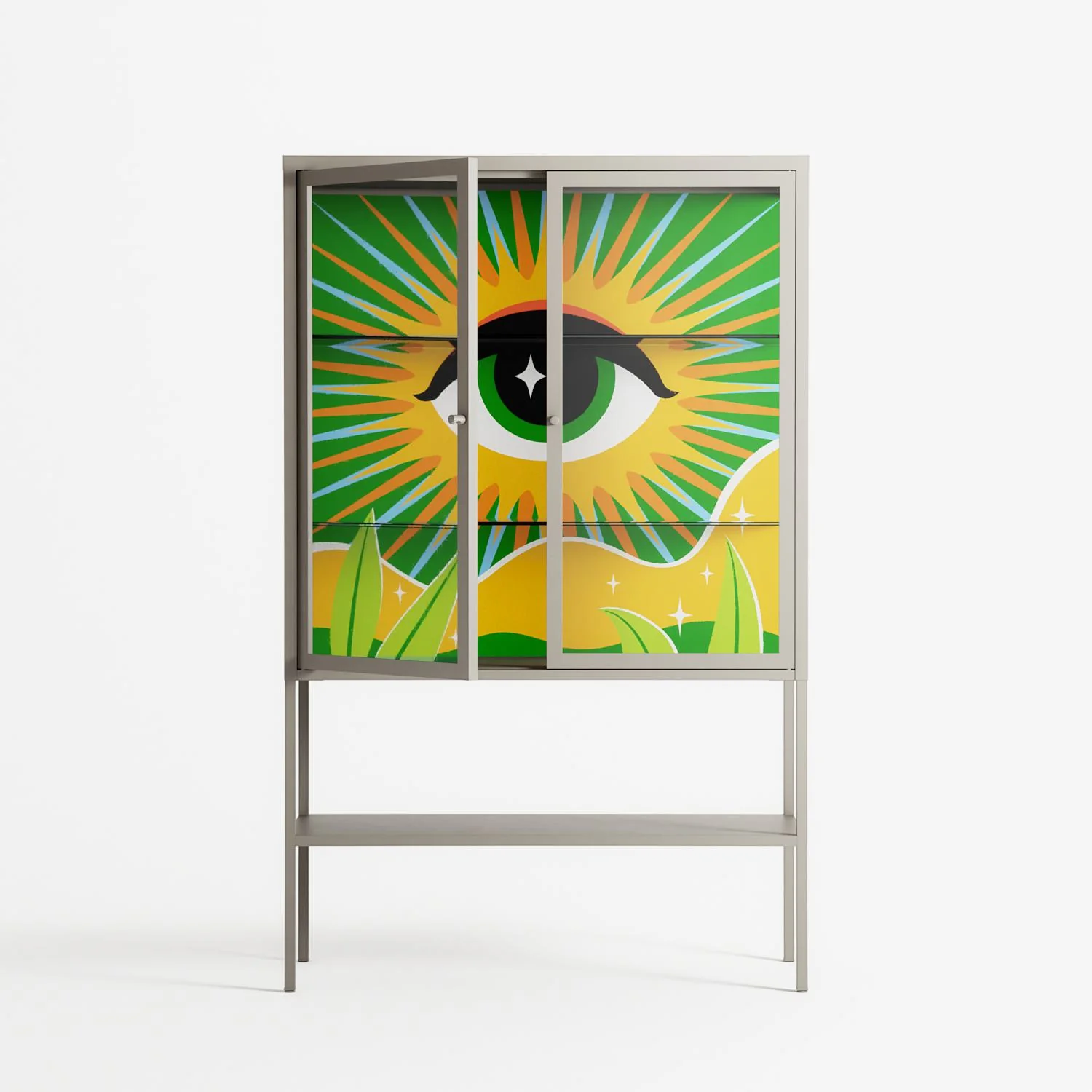Curiosity - Loft Cabinet - Heather Zhou - Pebble - Clear glass - Image 2