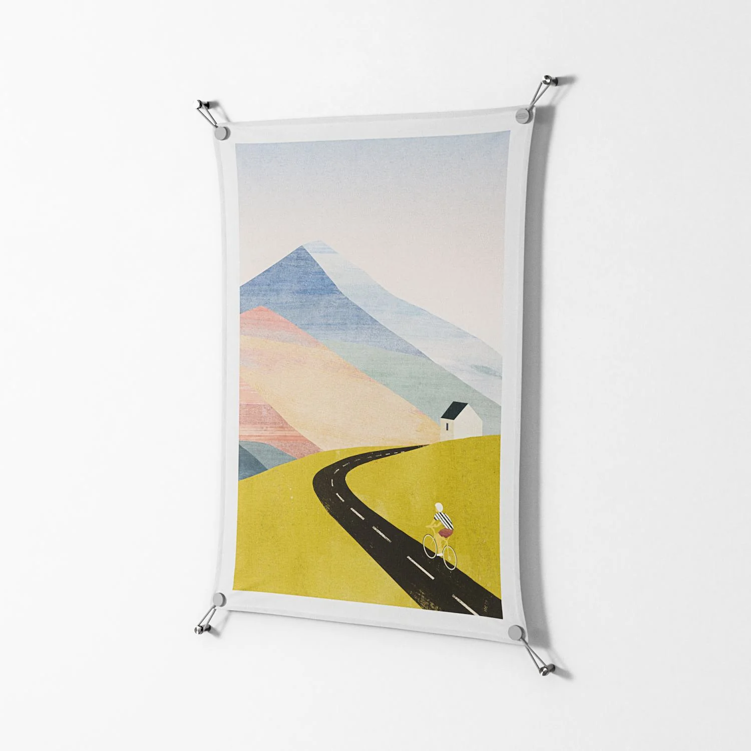 Cycling home - Work On Wall - Henry Rivers - Silver - 70 x 100 cm - Image 2