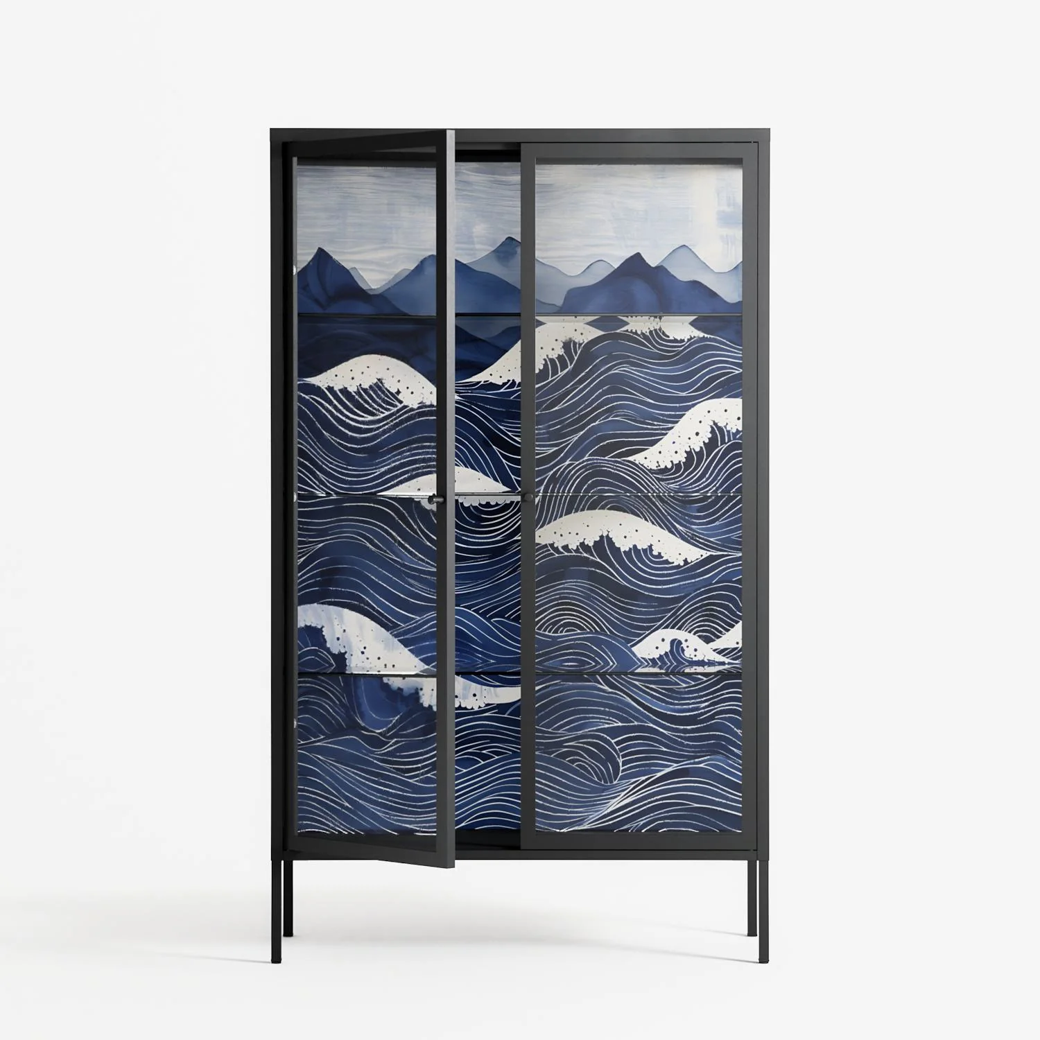 Dalgalar - Cabinet - Nur Rydberg - Antracite - Clear glass - Image 2
