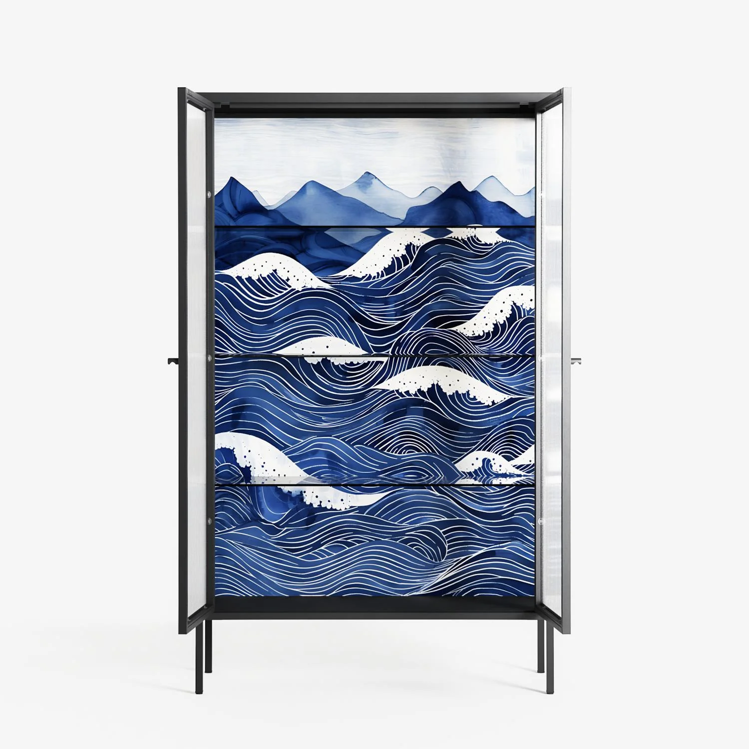 Dalgalar - Cabinet - Nur Rydberg - Antracite - Reeded glass - Image 3