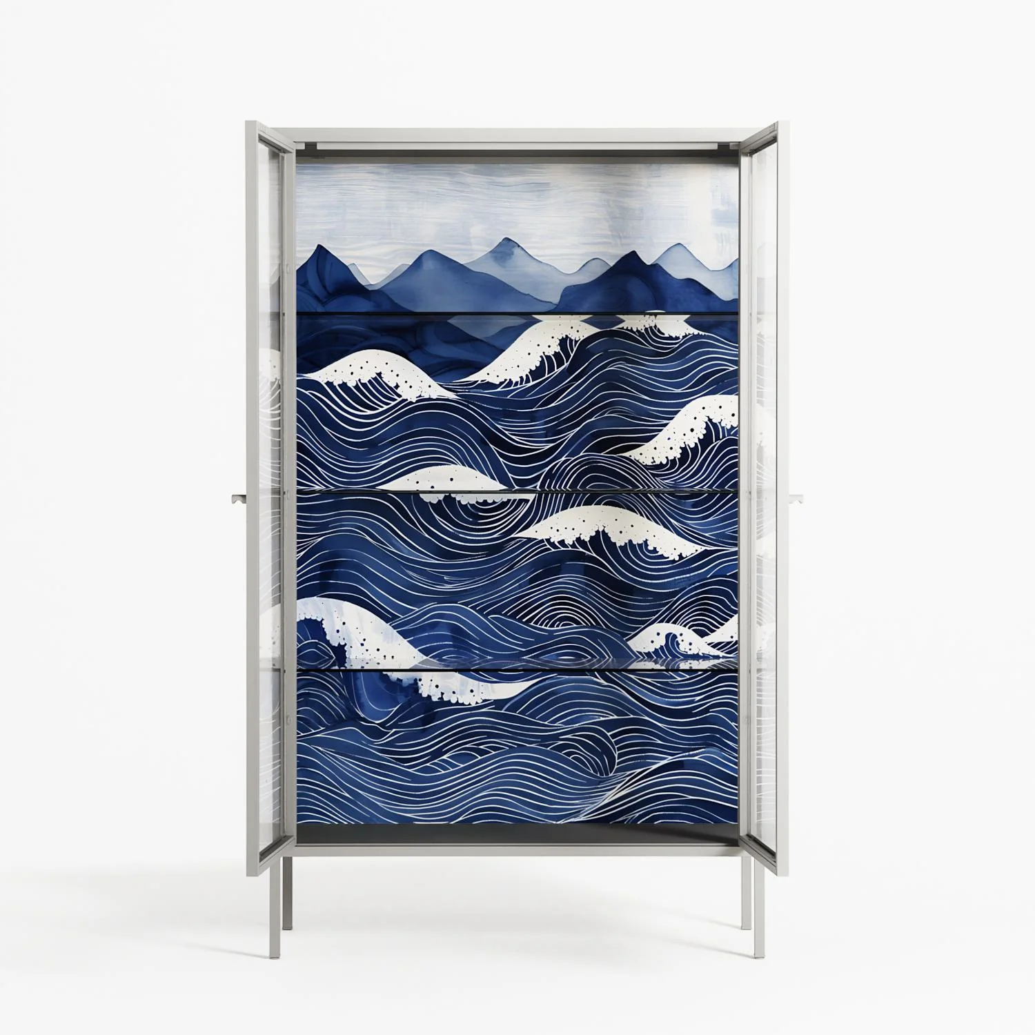 Dalgalar - Cabinet - Nur Rydberg - Chalk - Clear glass - Image 3