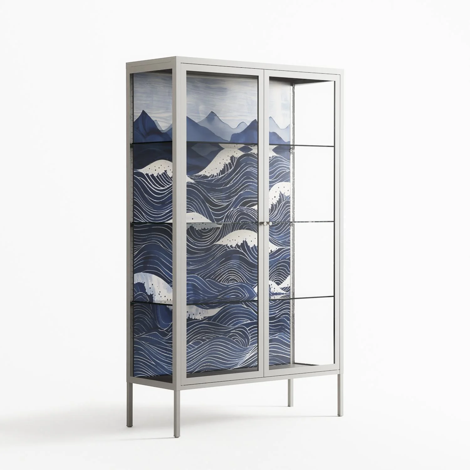 Dalgalar - Cabinet - Nur Rydberg - Chalk - Clear glass - Image 4