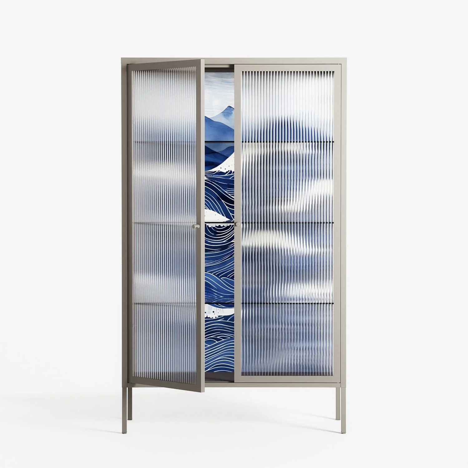 Dalgalar - Cabinet - Nur Rydberg - Pebble - Reeded glass - Image 2