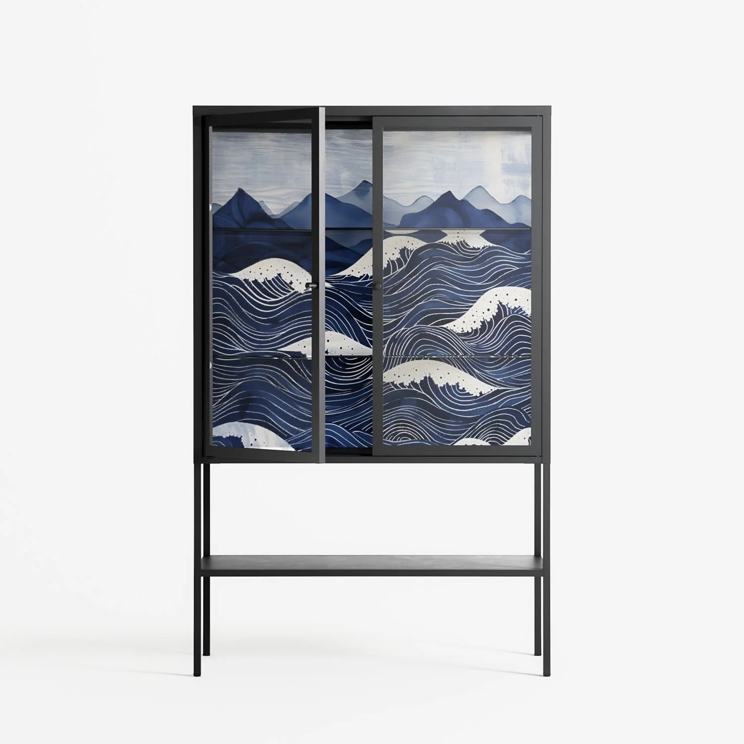 Dalgalar - Loft Cabinet - Nur Rydberg - Antracite - Clear glass - Image 2