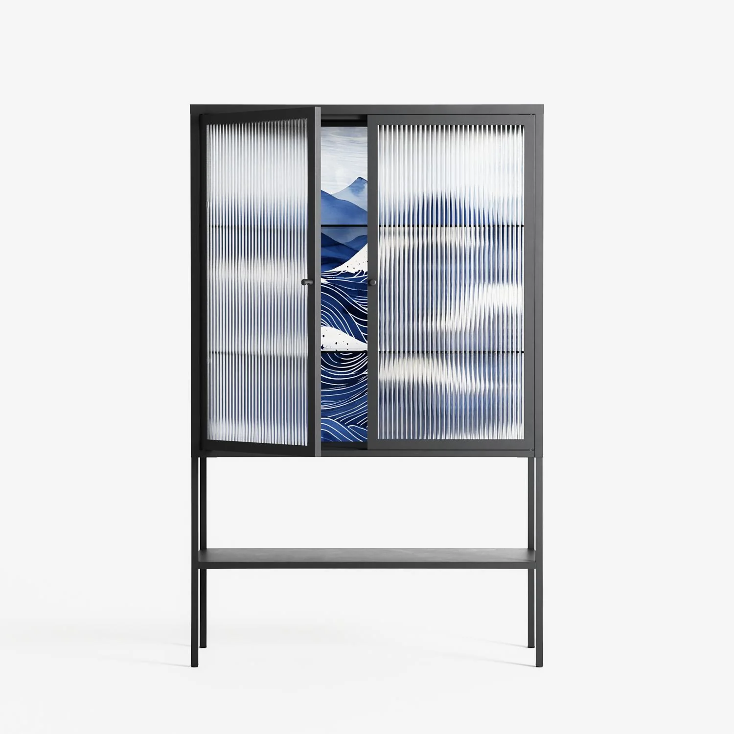 Dalgalar - Loft Cabinet - Nur Rydberg - Antracite - Reeded glass - Image 2