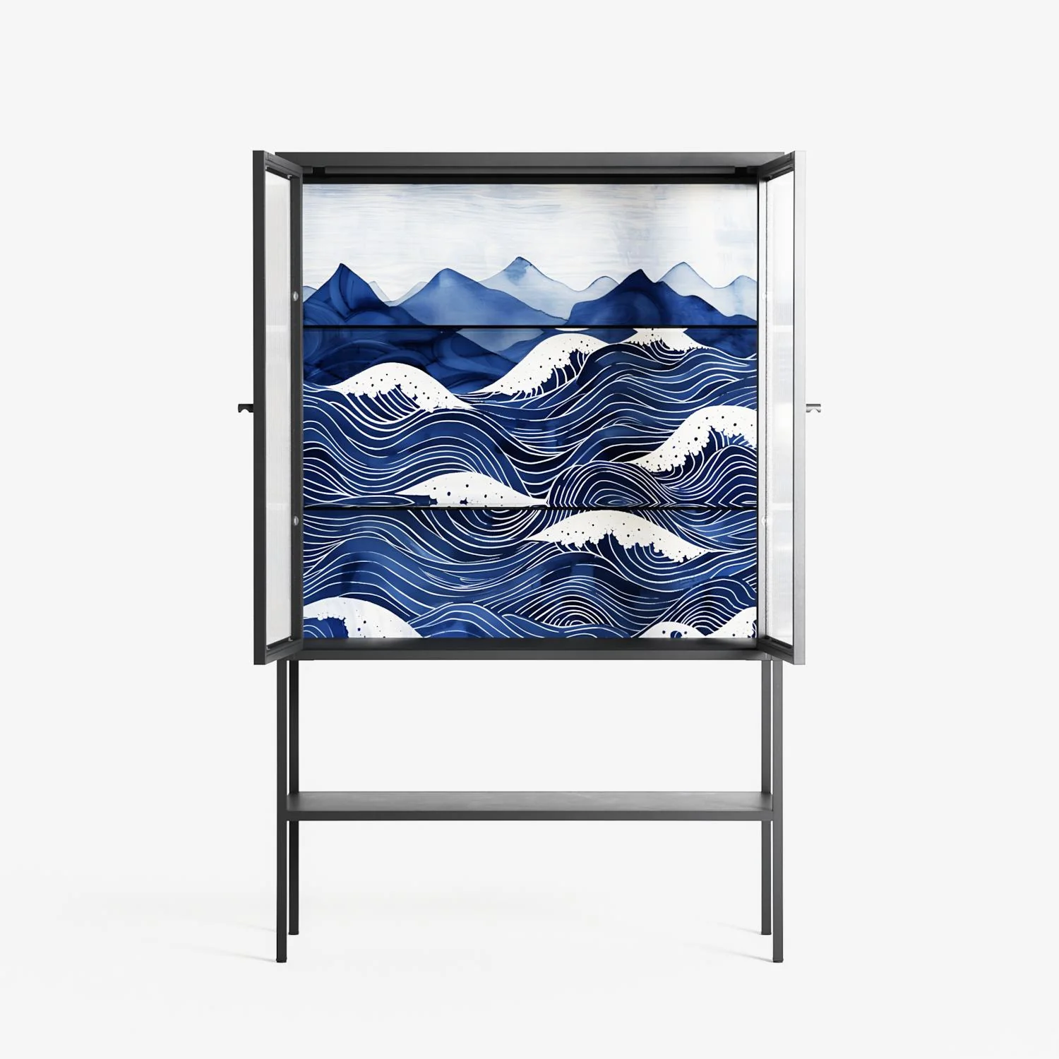 Dalgalar - Loft Cabinet - Nur Rydberg - Antracite - Reeded glass - Image 3