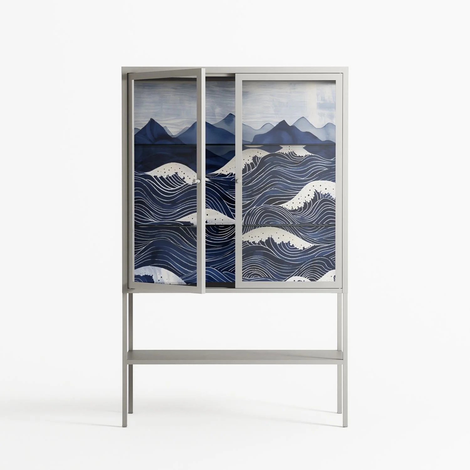 Dalgalar - Loft Cabinet - Nur Rydberg - Chalk - Clear glass - Image 2