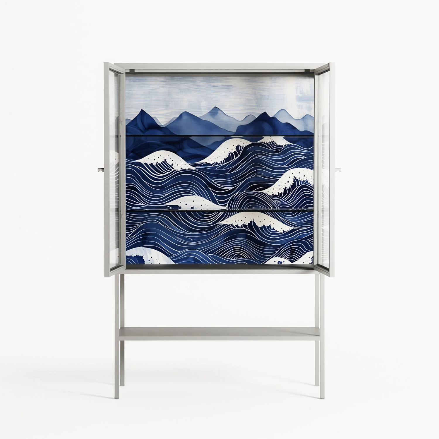 Dalgalar - Loft Cabinet - Nur Rydberg - Chalk - Clear glass - Image 3