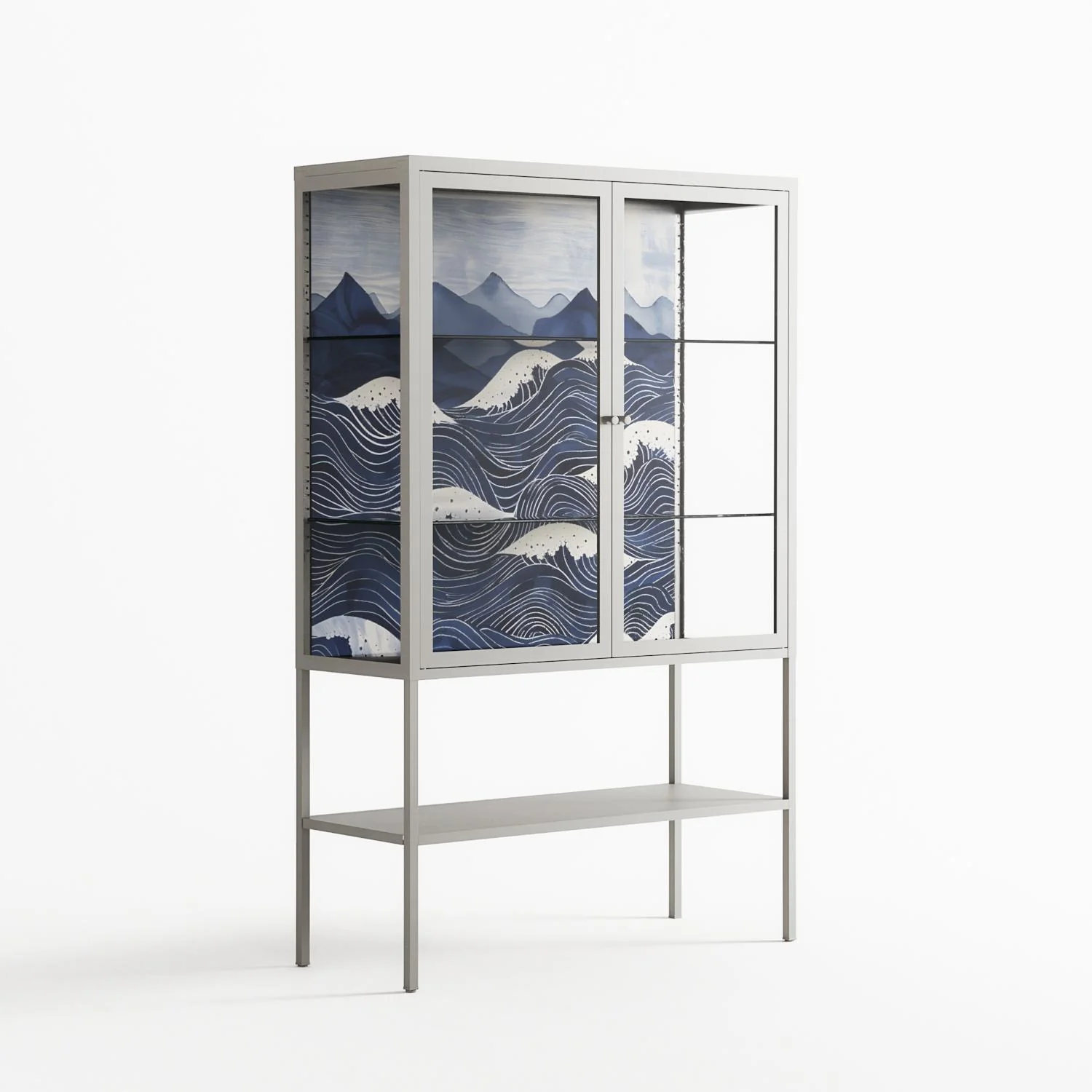 Dalgalar - Loft Cabinet - Nur Rydberg - Chalk - Clear glass - Image 4