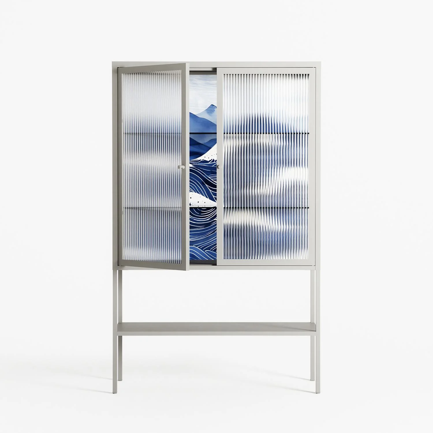 Dalgalar - Loft Cabinet - Nur Rydberg - Chalk - Reeded glass - Image 2