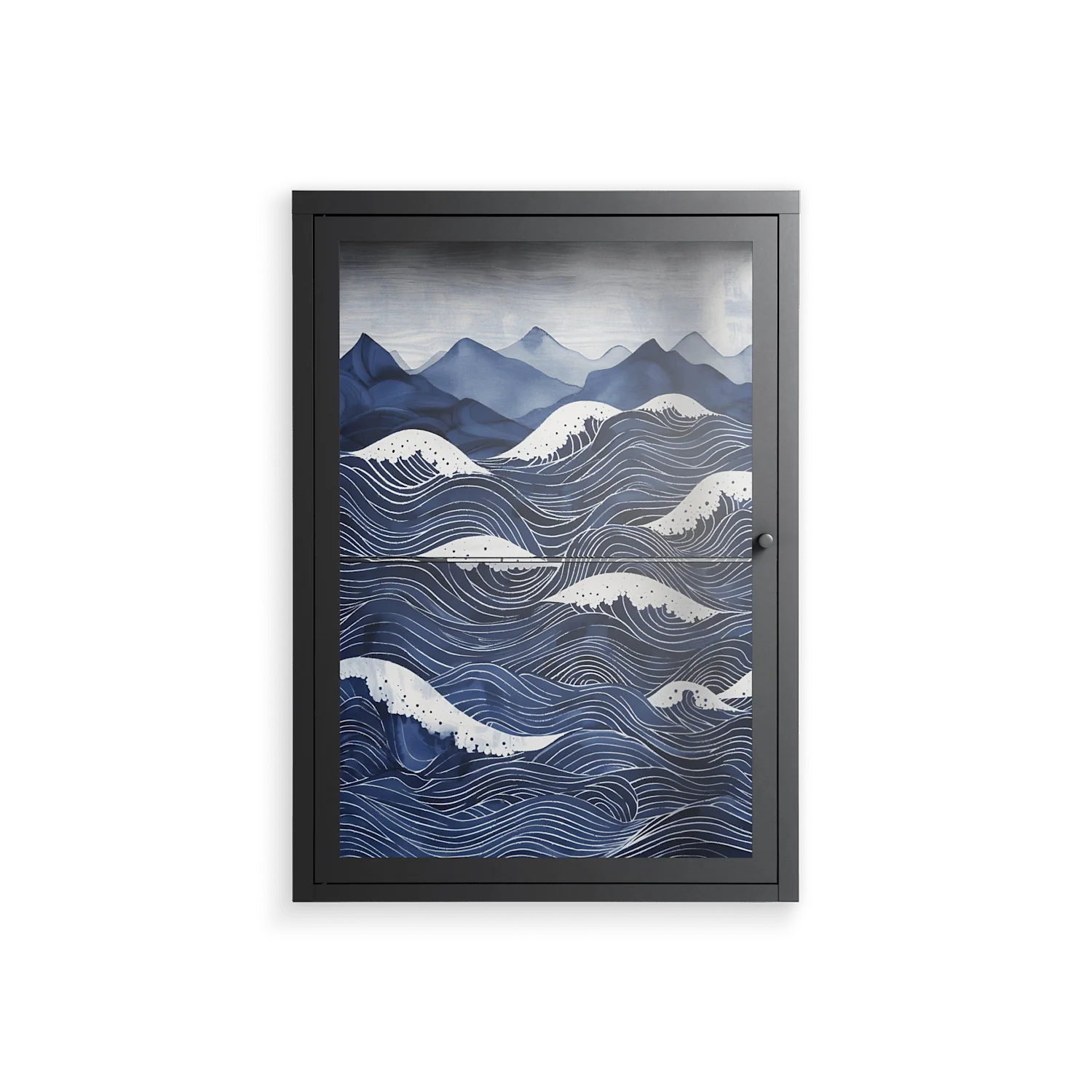 Dalgalar - Wall Cabinet - Nur Rydberg - Antracite - Clear glass