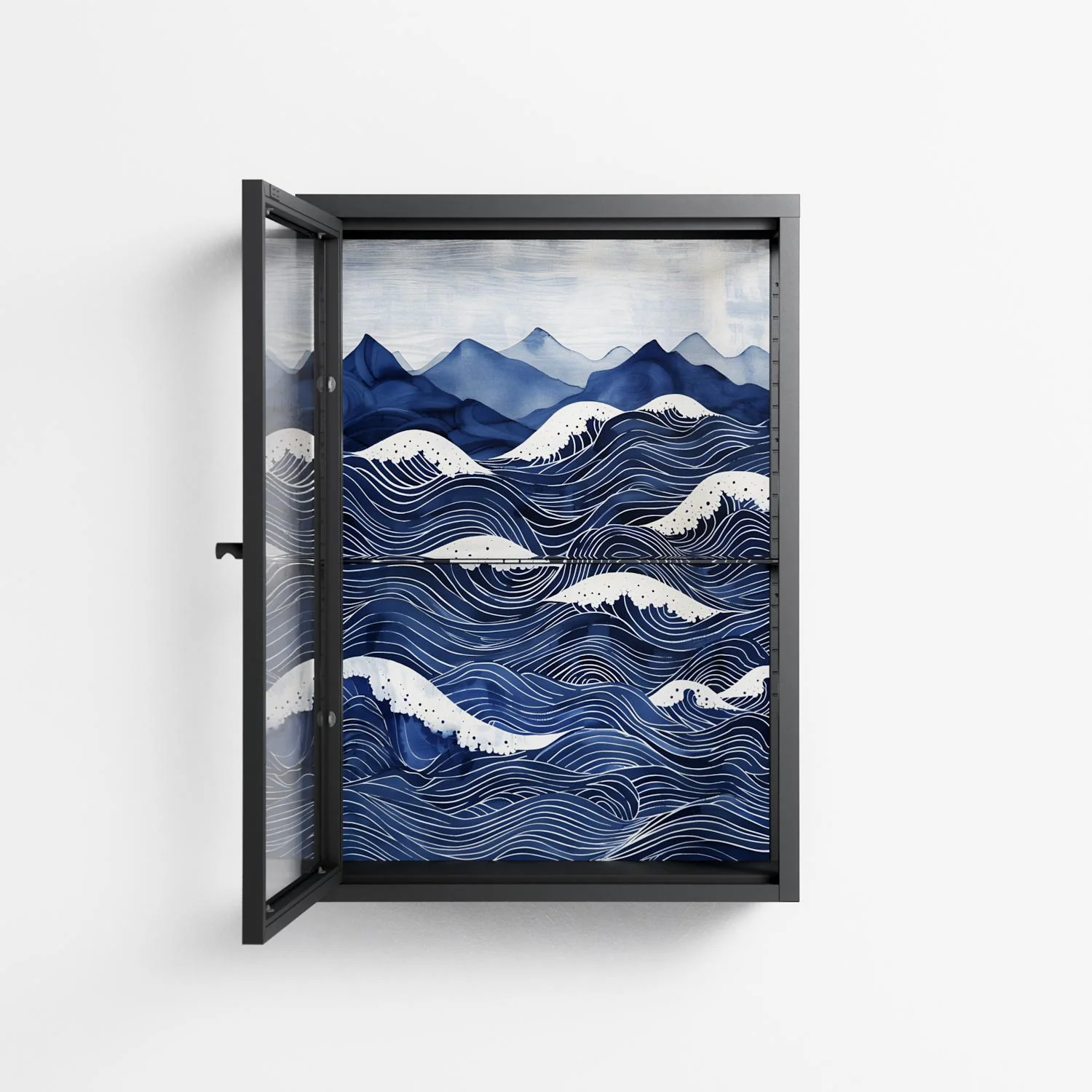 Dalgalar - Wall Cabinet - Nur Rydberg - Antracite - Clear glass - Image 3