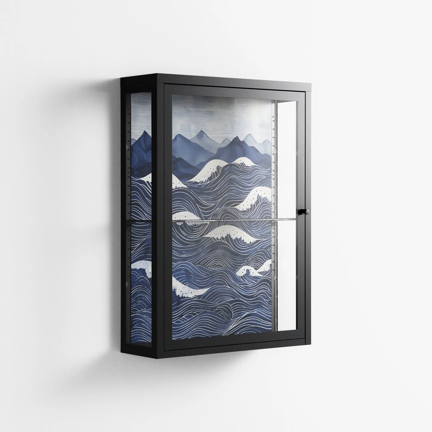 Dalgalar - Wall Cabinet - Nur Rydberg - Antracite - Clear glass - Image 4
