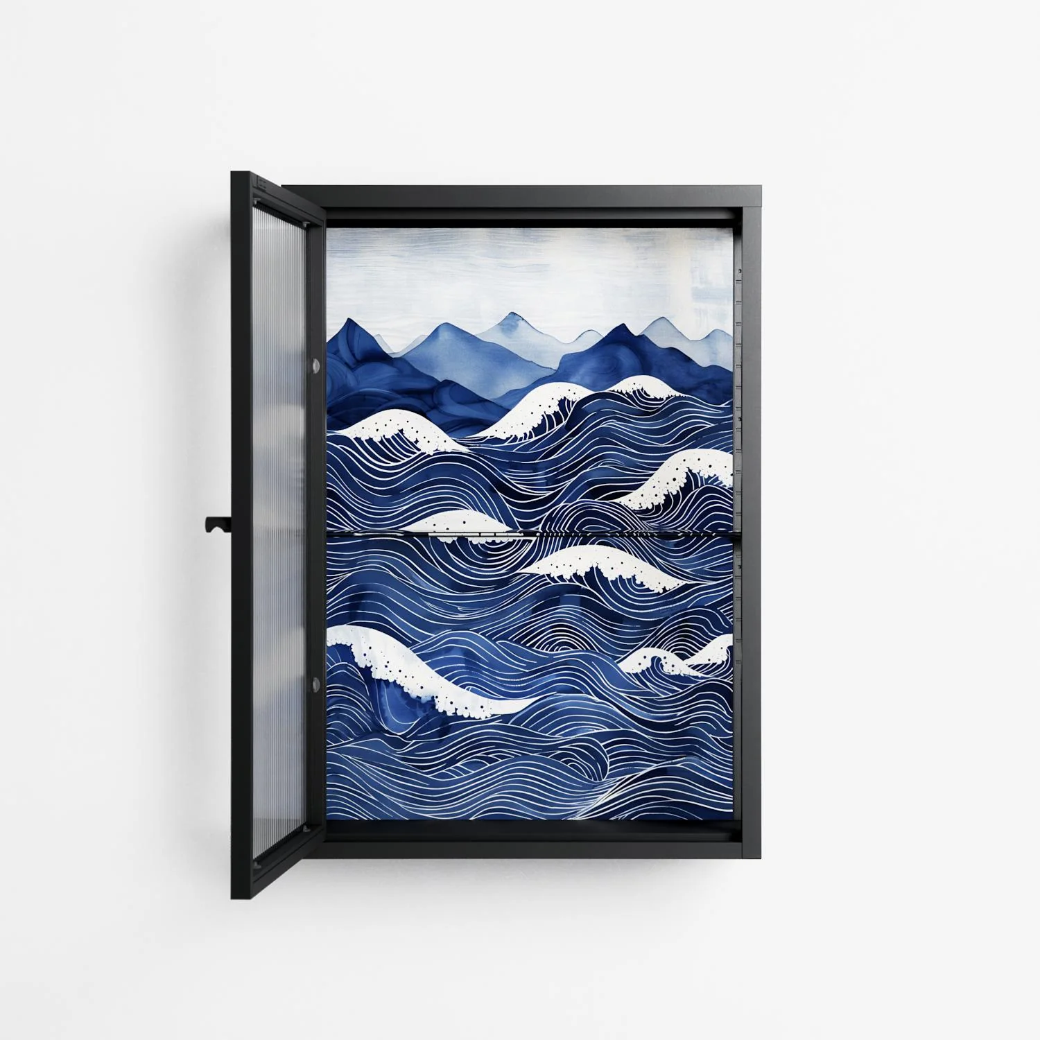 Dalgalar - Wall Cabinet - Nur Rydberg - Antracite - Reeded glass - Image 3