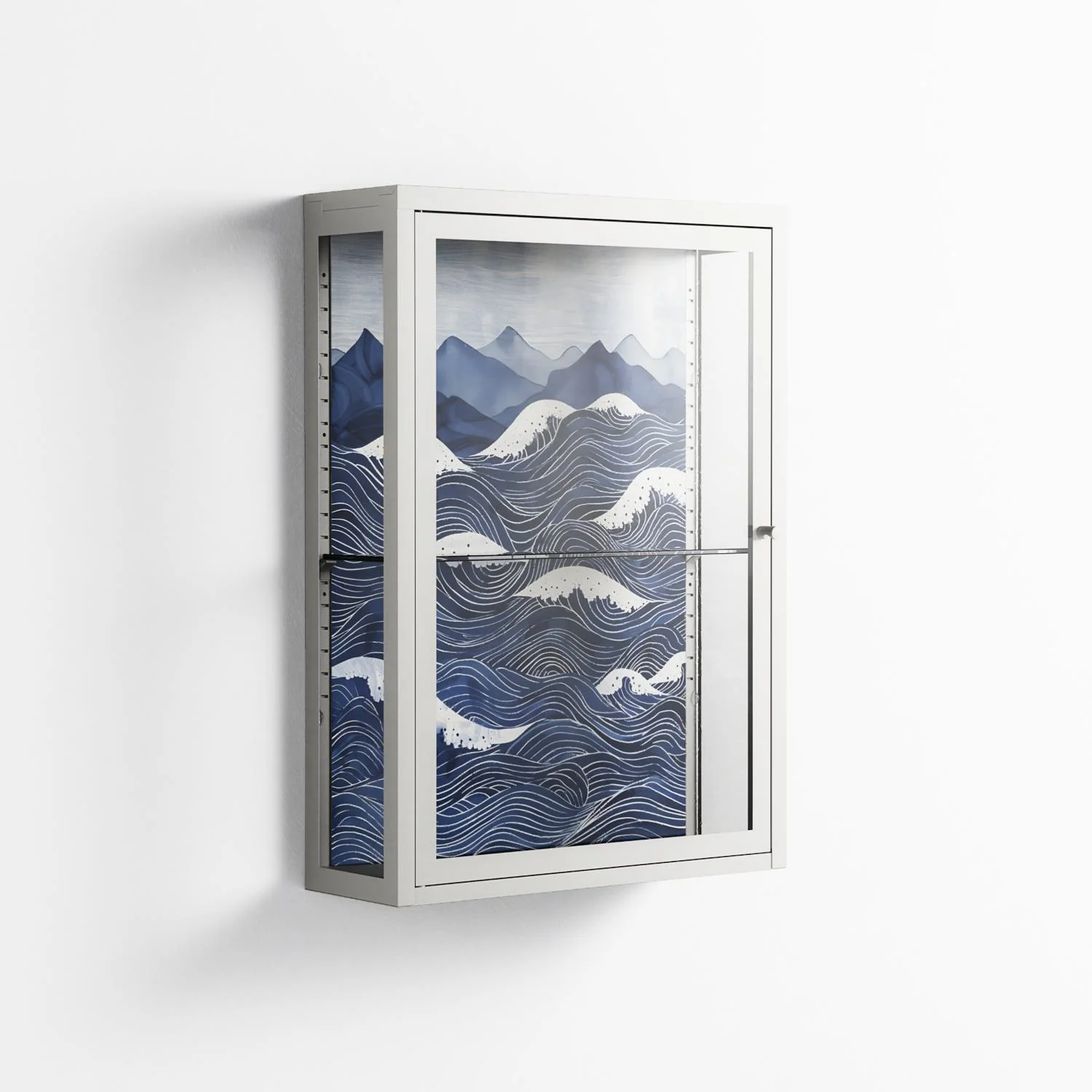 Dalgalar - Wall Cabinet - Nur Rydberg - Chalk - Clear glass - Image 4