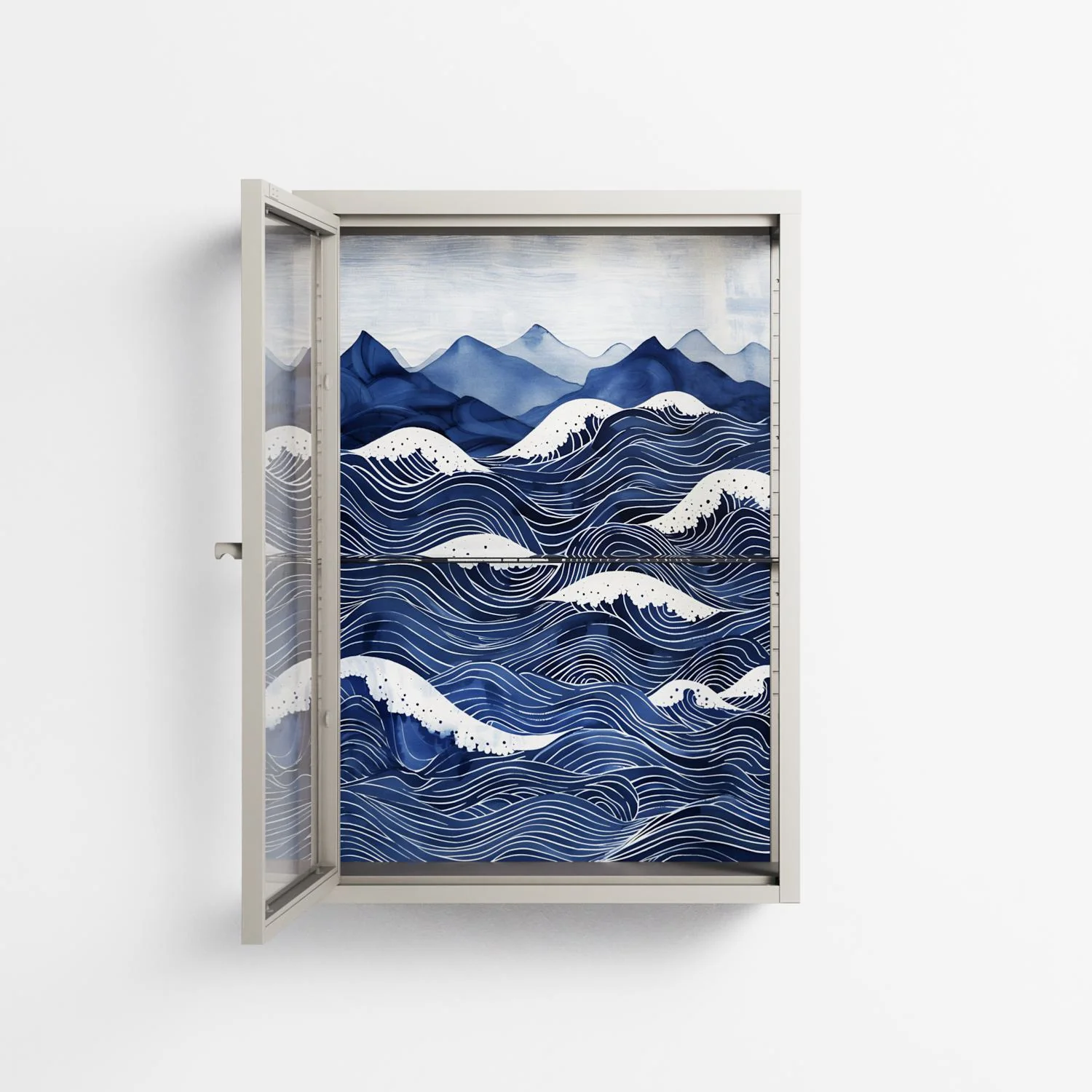 Dalgalar - Wall Cabinet - Nur Rydberg - Pebble - Clear glass - Image 3