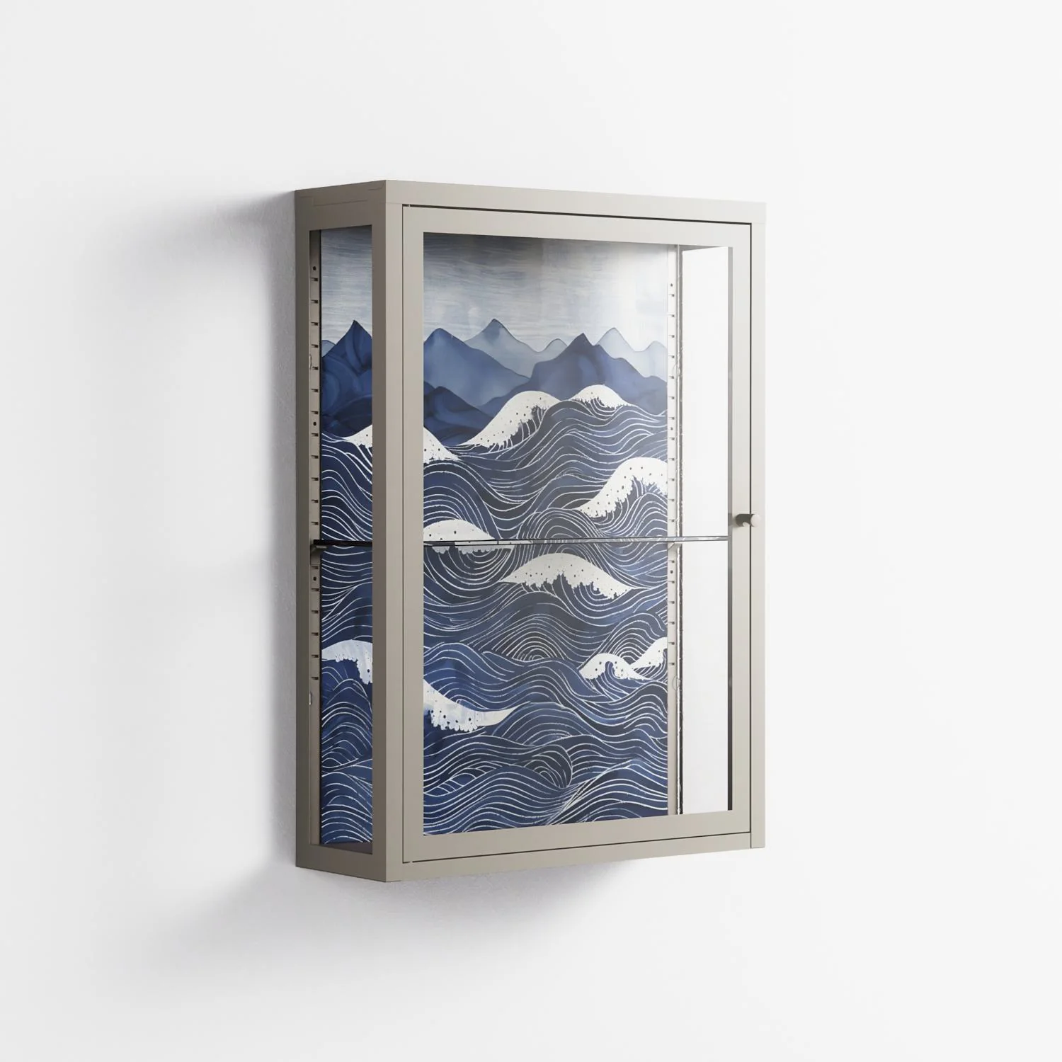 Dalgalar - Wall Cabinet - Nur Rydberg - Pebble - Clear glass - Image 4