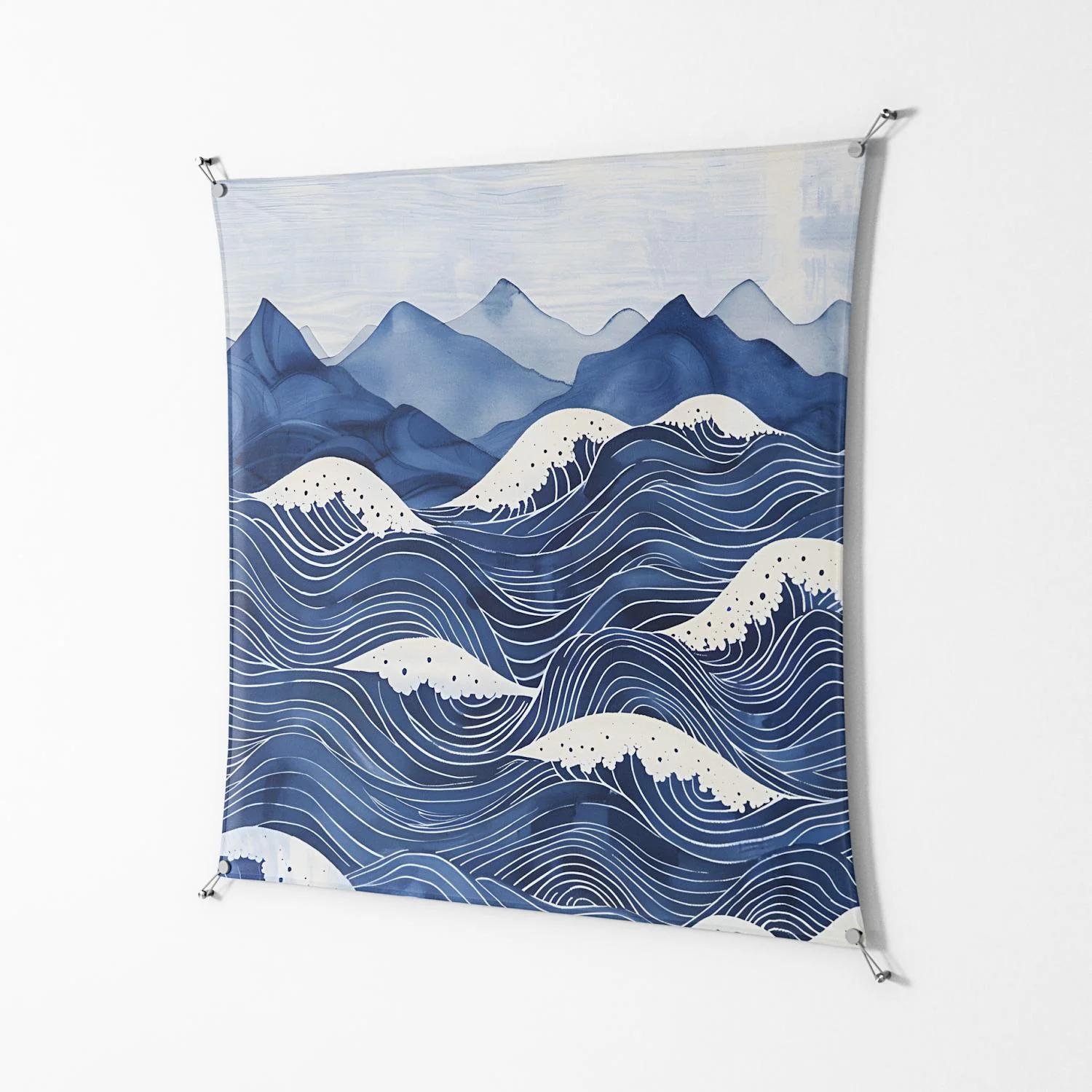 Dalgalar - Work On Wall - Nur Rydberg - Silver - 140 x 140 cm - Image 2