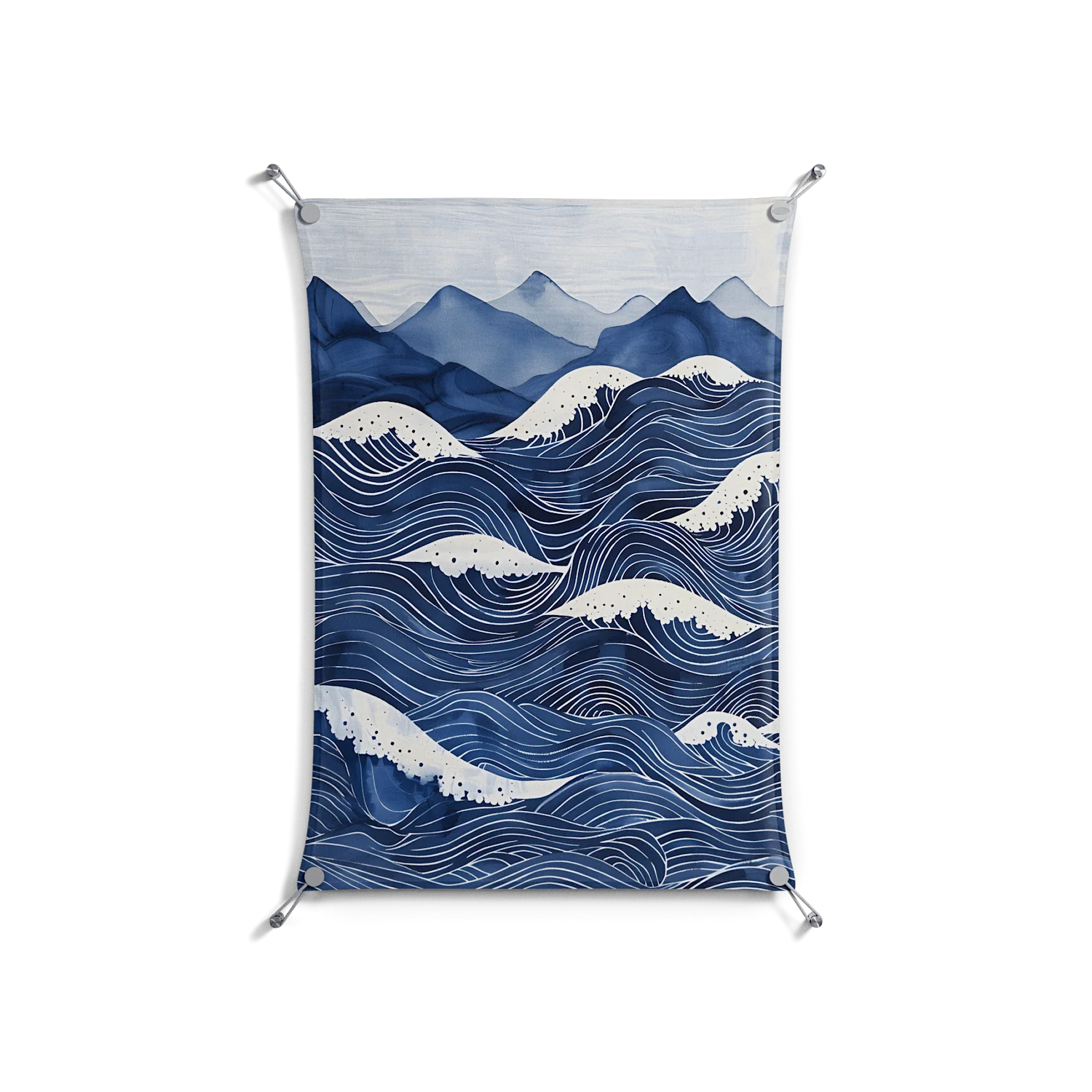 Dalgalar - Work On Wall - Nur Rydberg - Silver - 70 x 100 cm