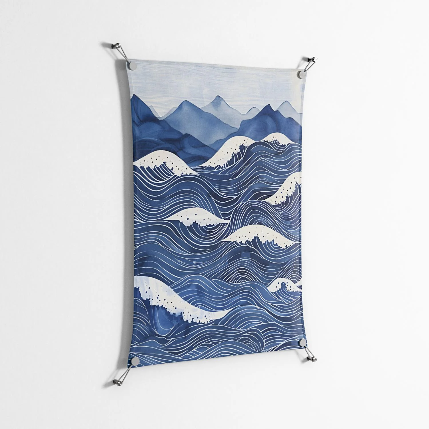 Dalgalar - Work On Wall - Nur Rydberg - Silver - 70 x 100 cm - Image 2