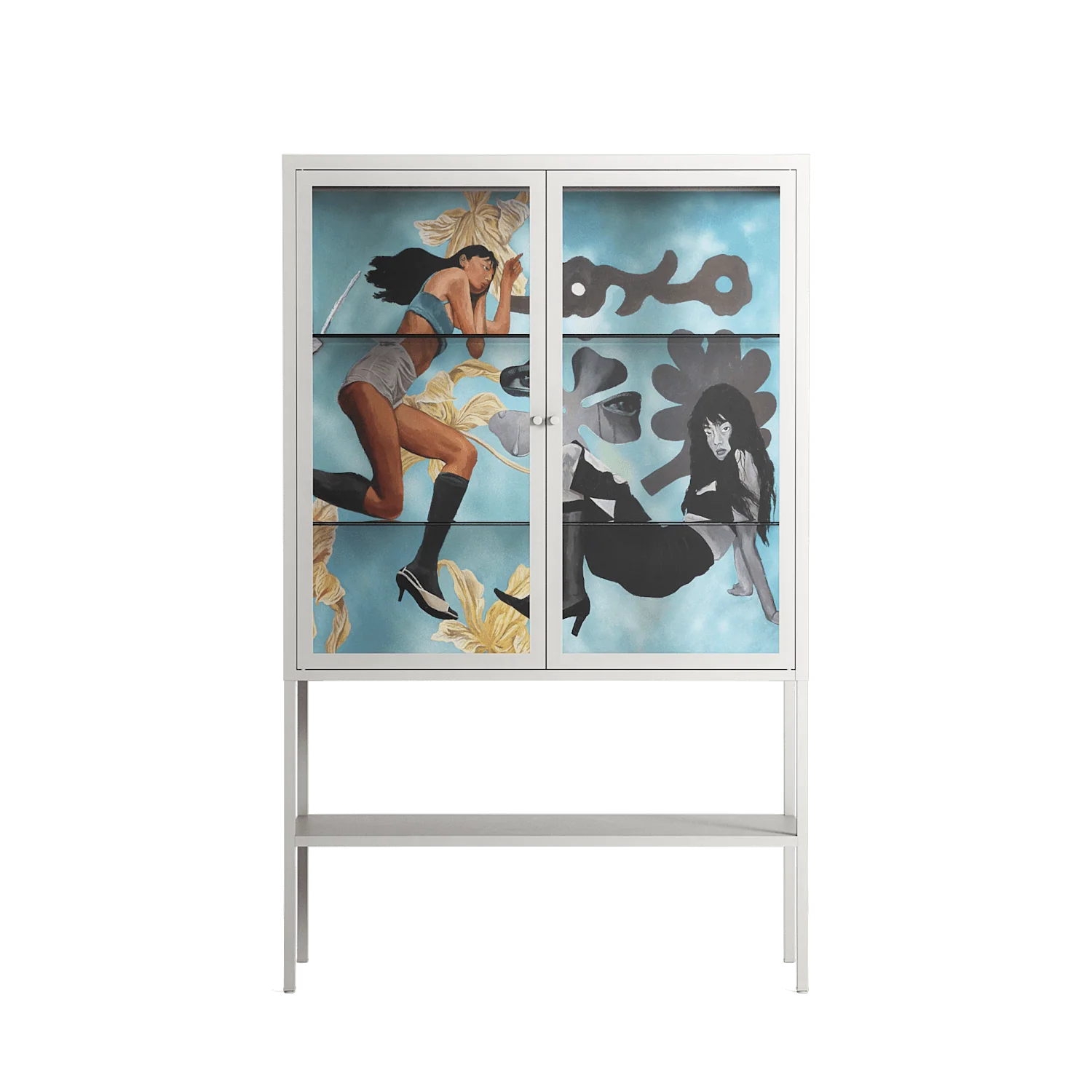 Day Dream - Loft Cabinet - Sophie Goudman-Peachey - Chalk - Clear glass