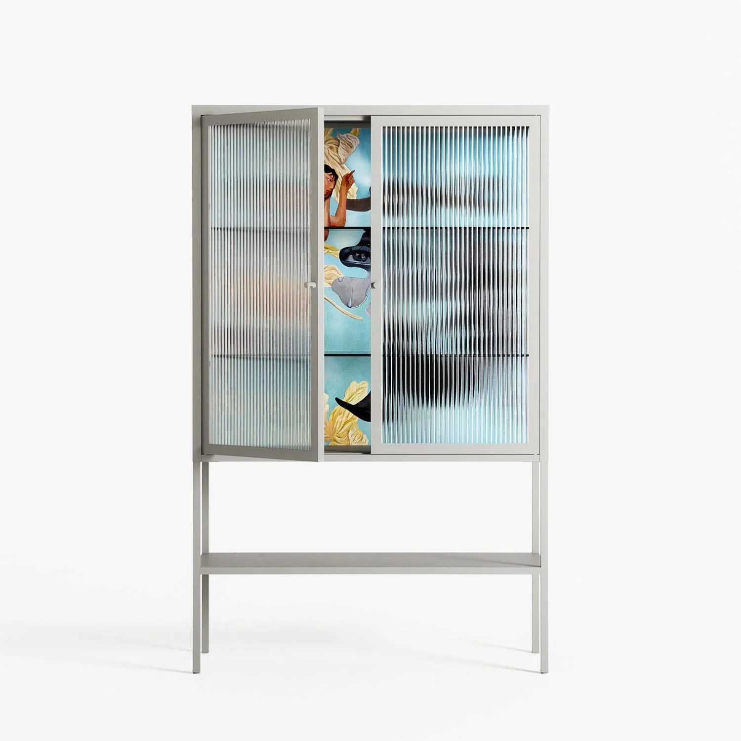 Day Dream - Loft Cabinet - Sophie Goudman-Peachey - Chalk - Reeded glass - Image 2