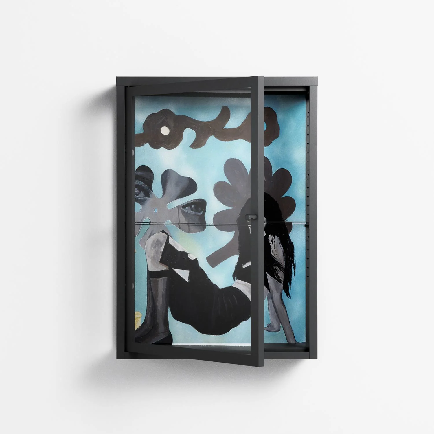 Day Dream - Wall Cabinet - Sophie Goudman-Peachey - Antracite - Clear glass - Image 2
