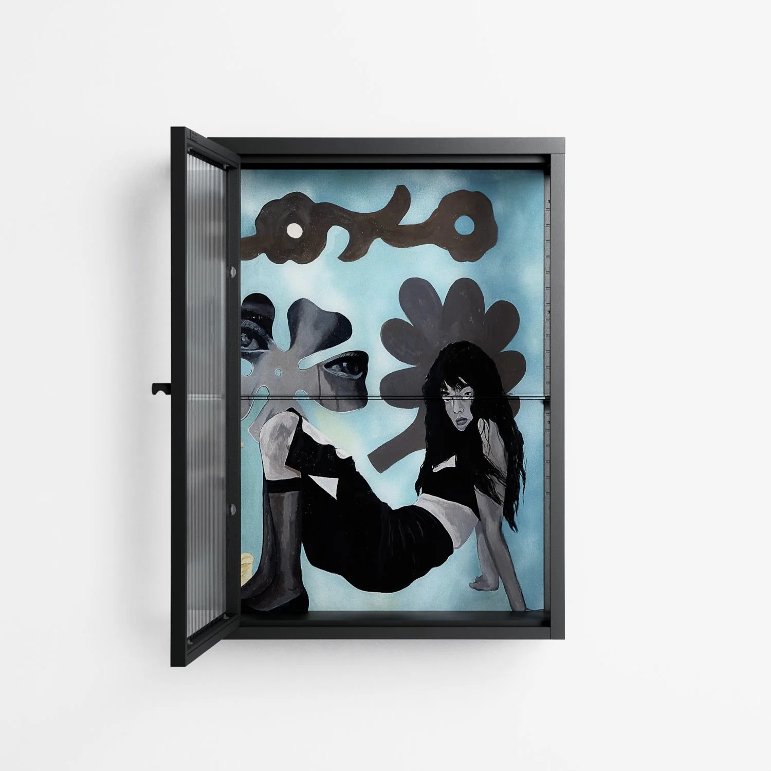 Day Dream - Wall Cabinet - Sophie Goudman-Peachey - Antracite - Reeded glass - Image 3