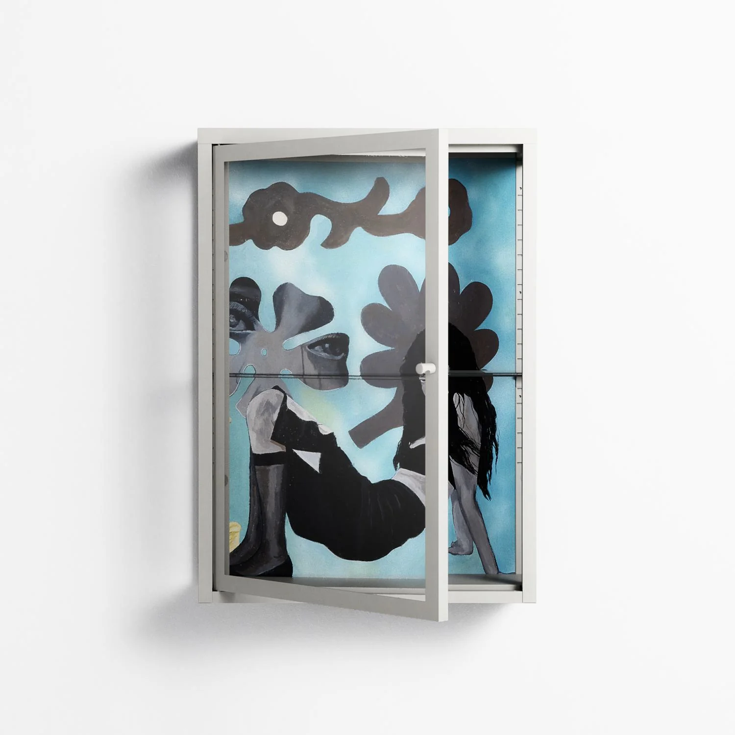 Day Dream - Wall Cabinet - Sophie Goudman-Peachey - Chalk - Clear glass - Image 2