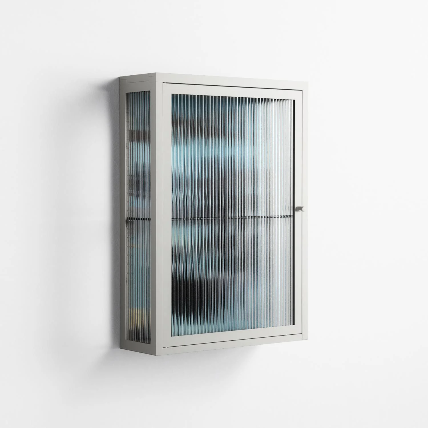 Day Dream - Wall Cabinet - Sophie Goudman-Peachey - Chalk - Reeded glass - Image 4