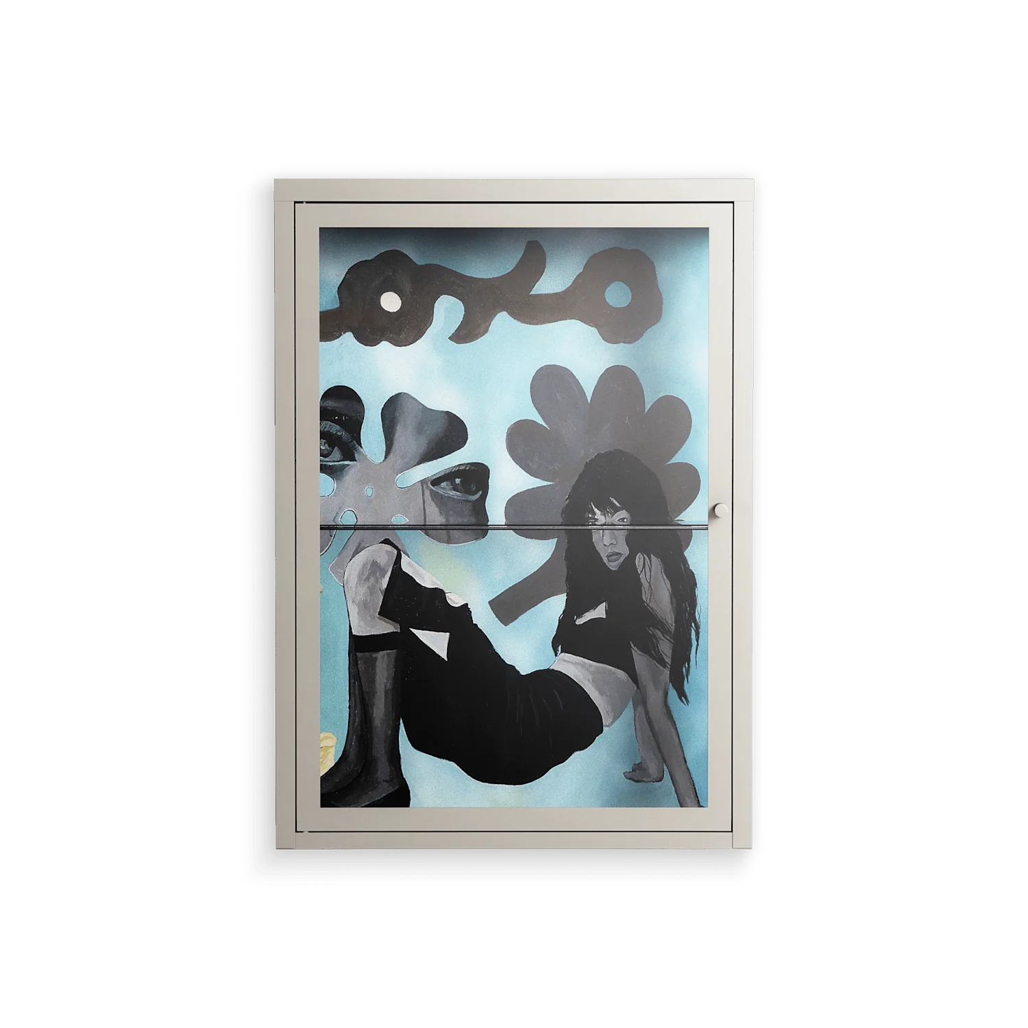 Day Dream - Wall Cabinet - Sophie Goudman-Peachey - Pebble - Clear glass