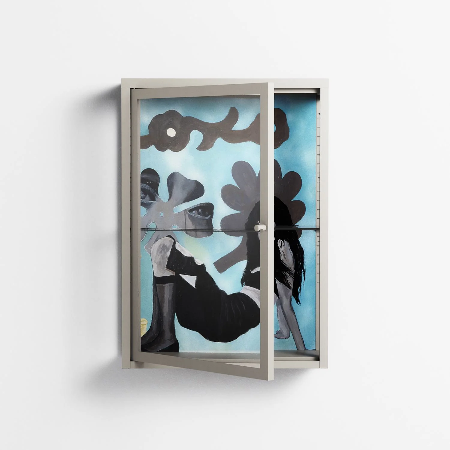 Day Dream - Wall Cabinet - Sophie Goudman-Peachey - Pebble - Clear glass - Image 2