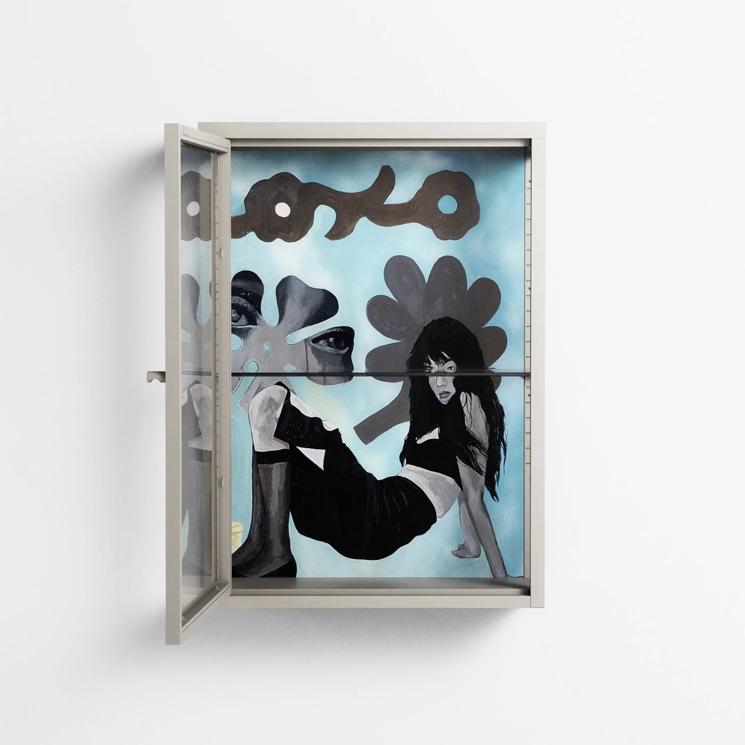 Day Dream - Wall Cabinet - Sophie Goudman-Peachey - Pebble - Clear glass - Image 3